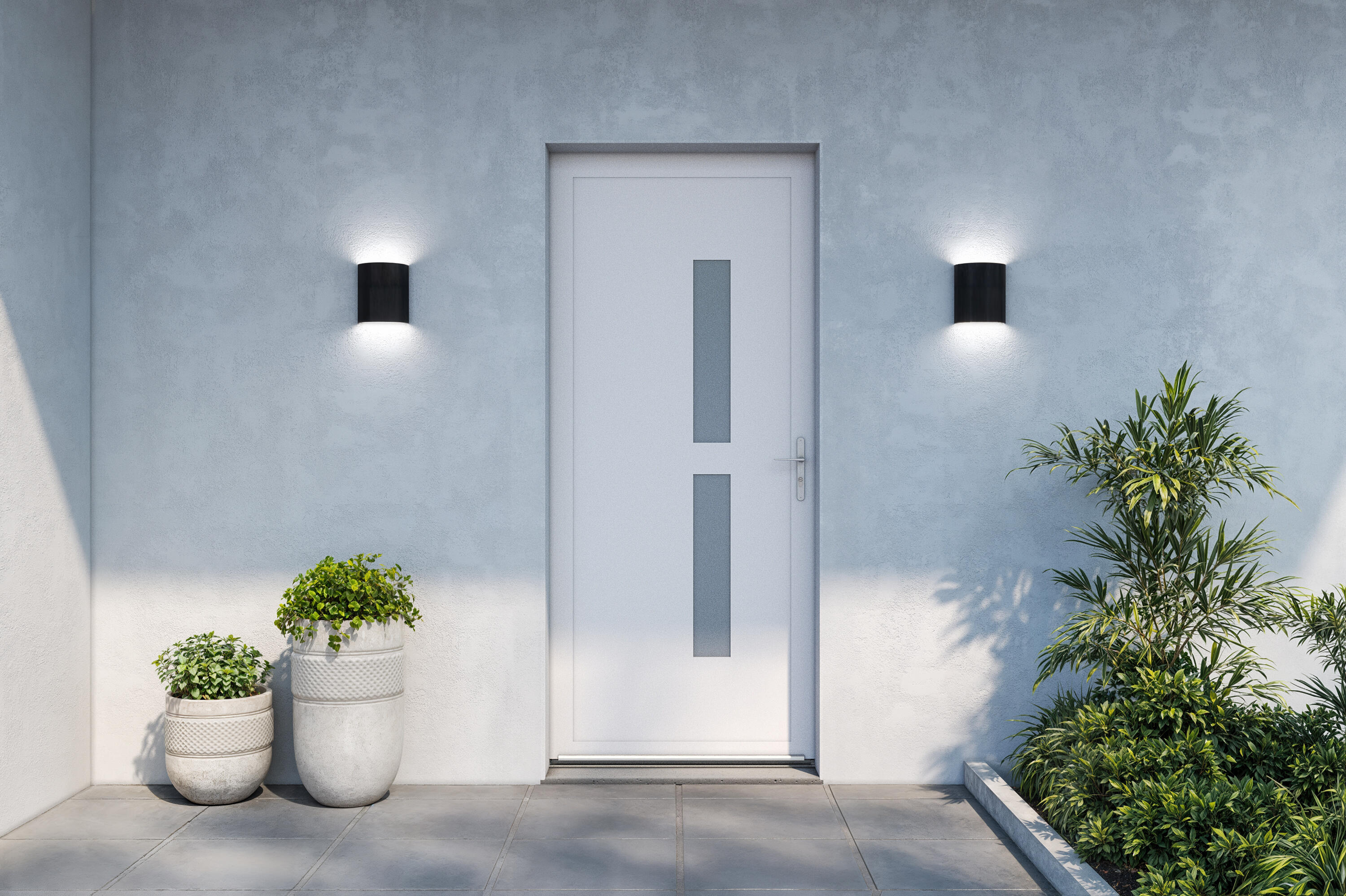 Porte de service aluminium blanche 9016 poussant gauche H.215 x l.90 cm Aspin - 5