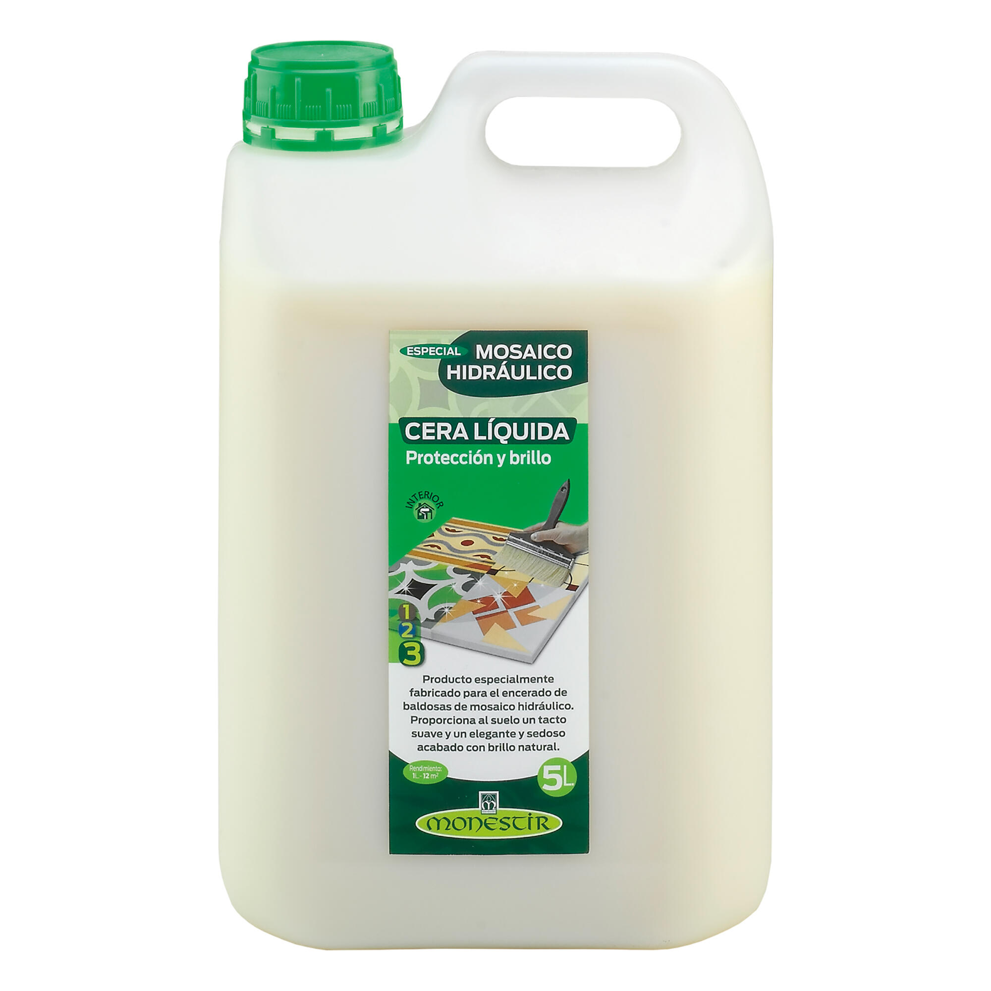 Cera líquida eco brillo mosaico hidráulico en interior monestir 5l