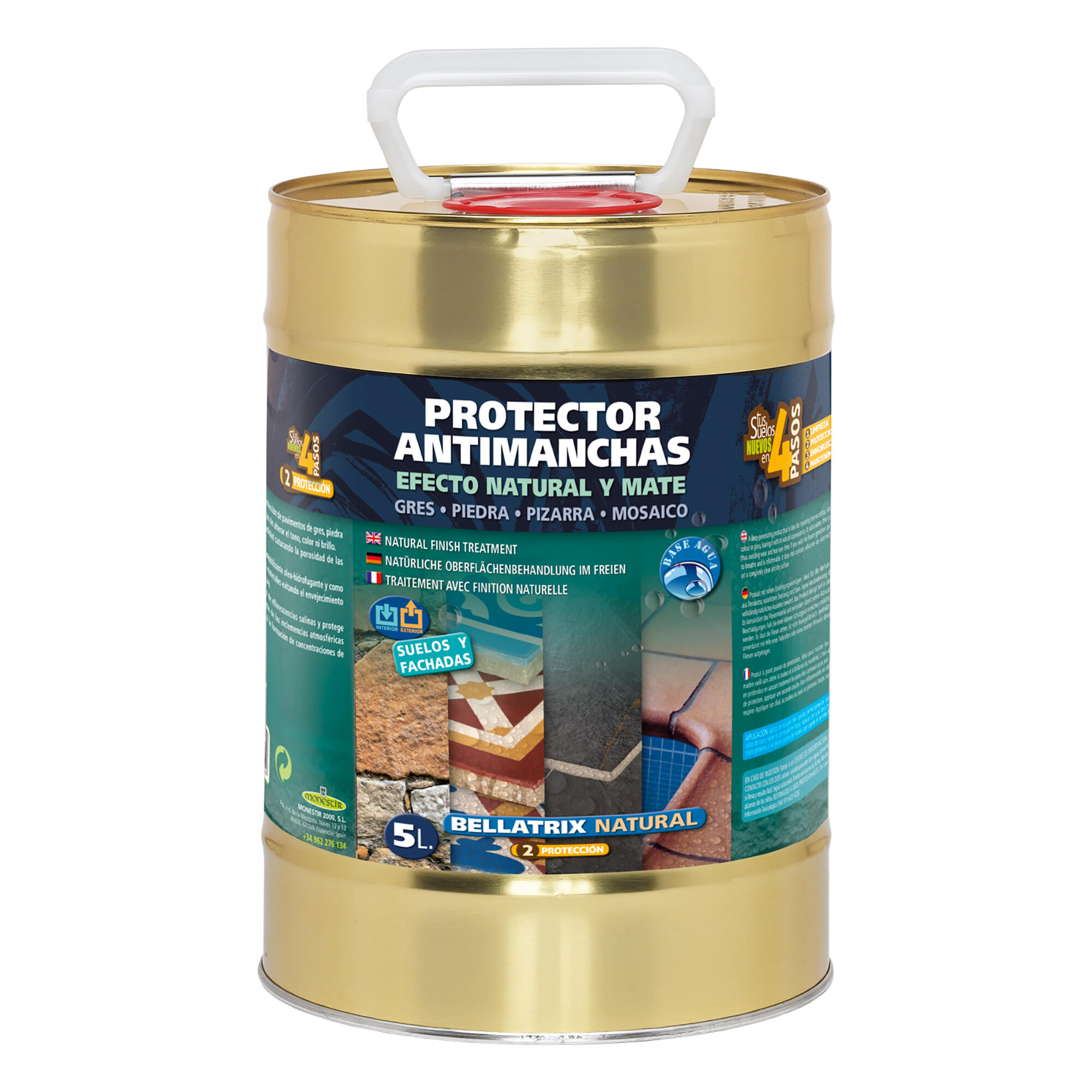 Bellatrix natural protector transparente piedra, pizarra y hormigón monestir 5l