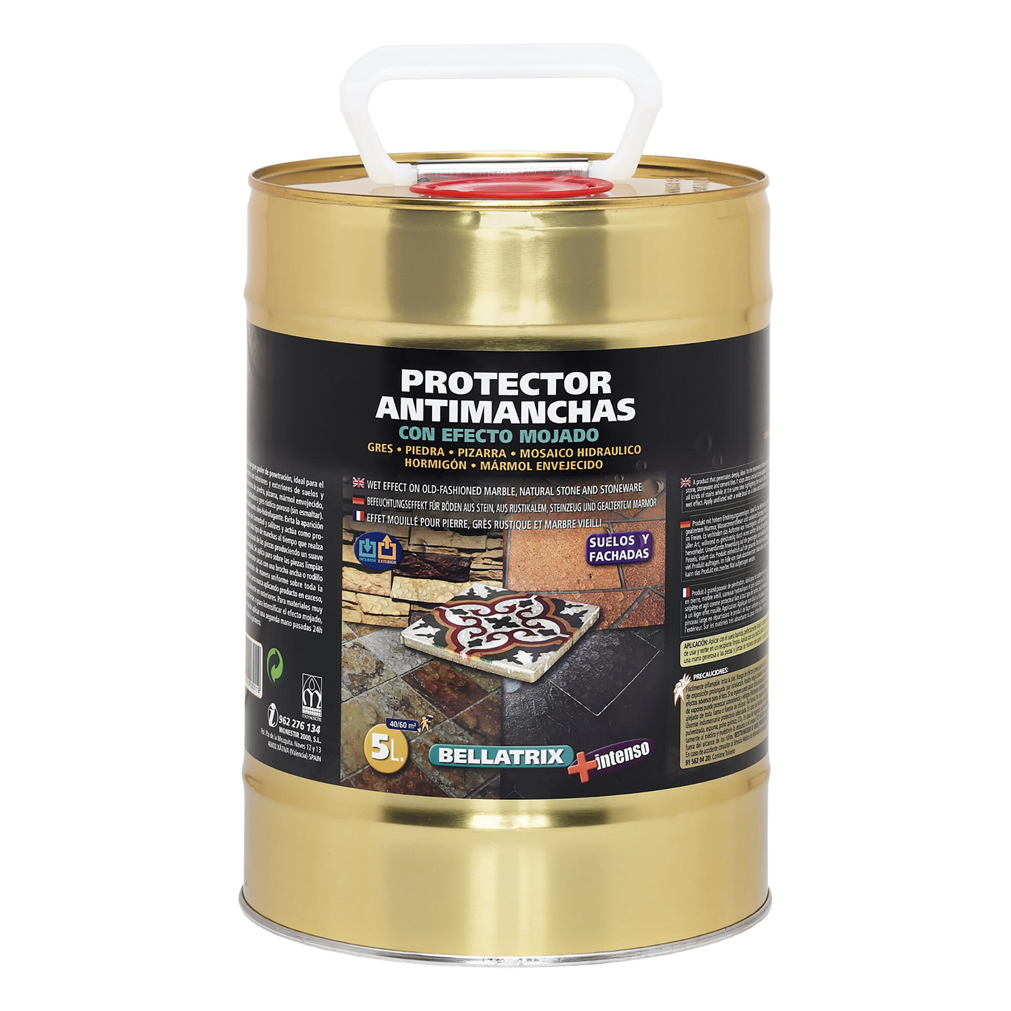 Bellatrix protector efecto mojado piedra, pizarra y hormigón monestir 5l