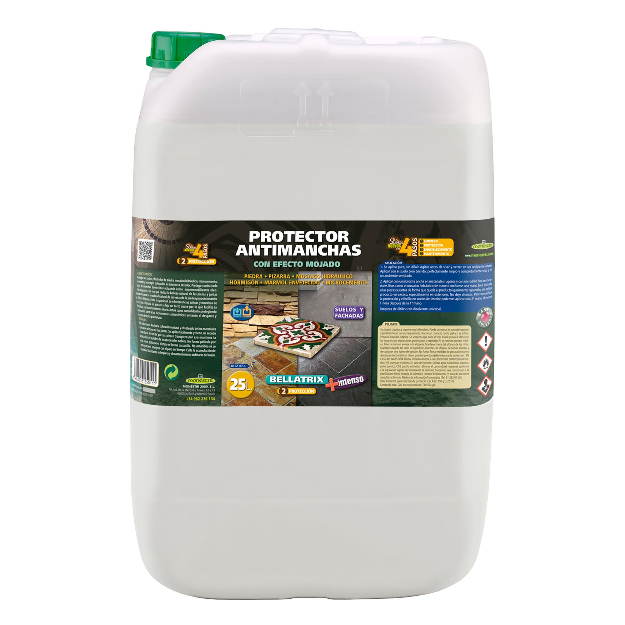 Bellatrix protector efecto mojado piedra, pizarra y hormigón monestir 25l