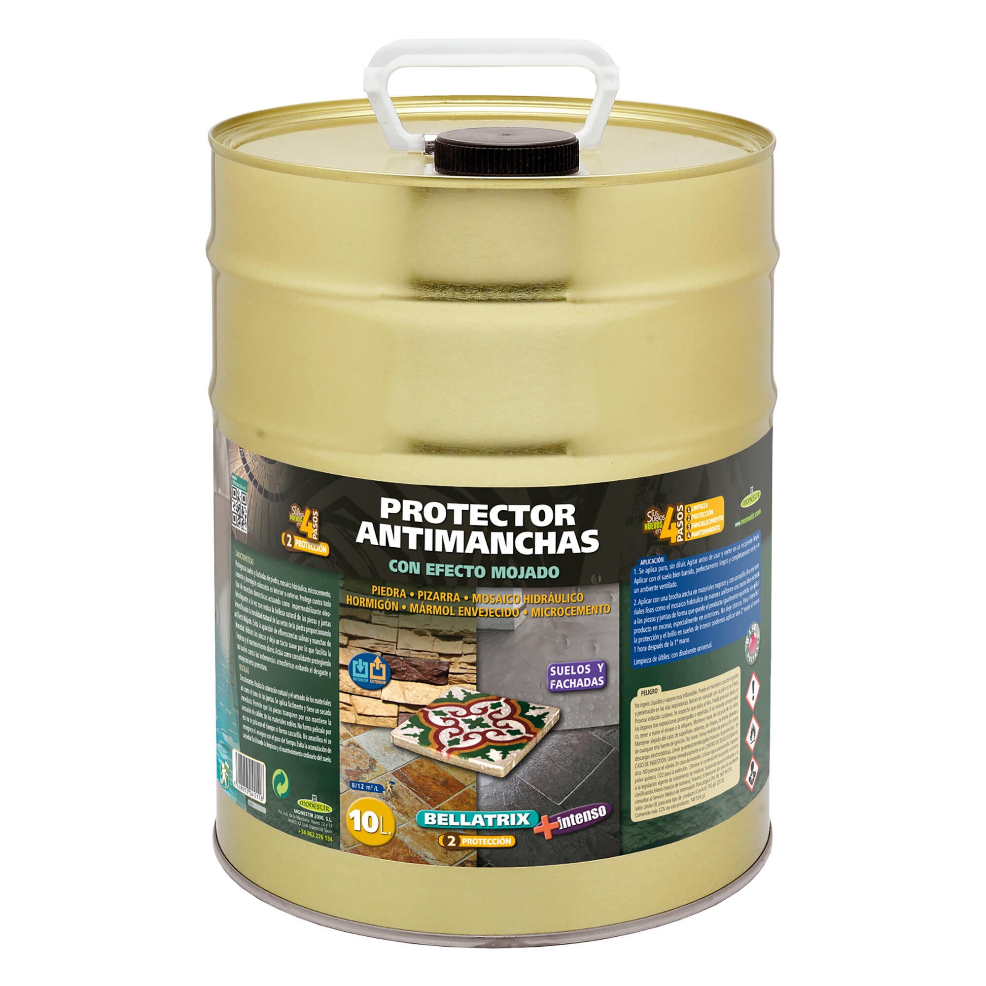 Bellatrix protector efecto mojado piedra, pizarra y hormigón monestir 10l