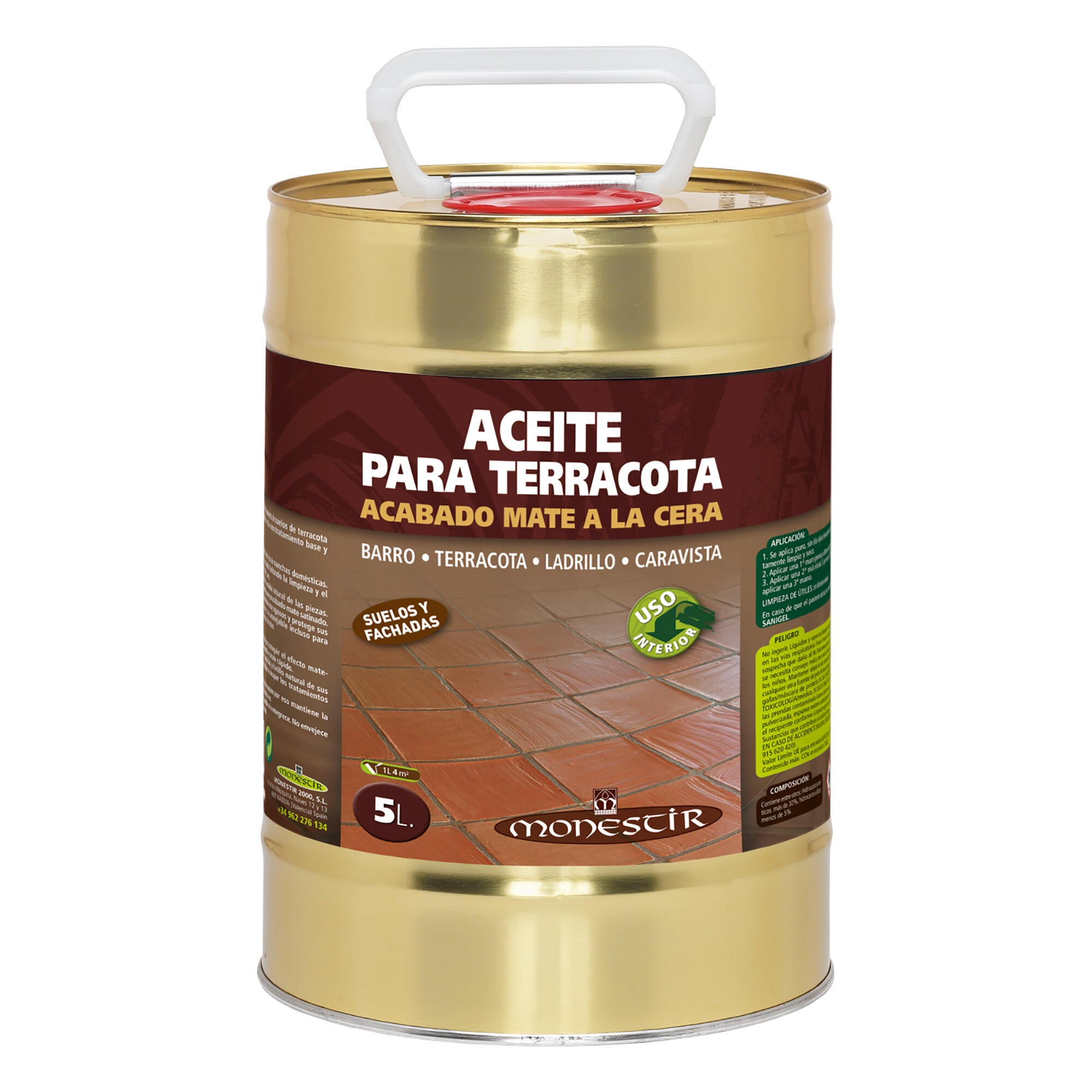 Aceite terracota mate a la cera monestir 5l