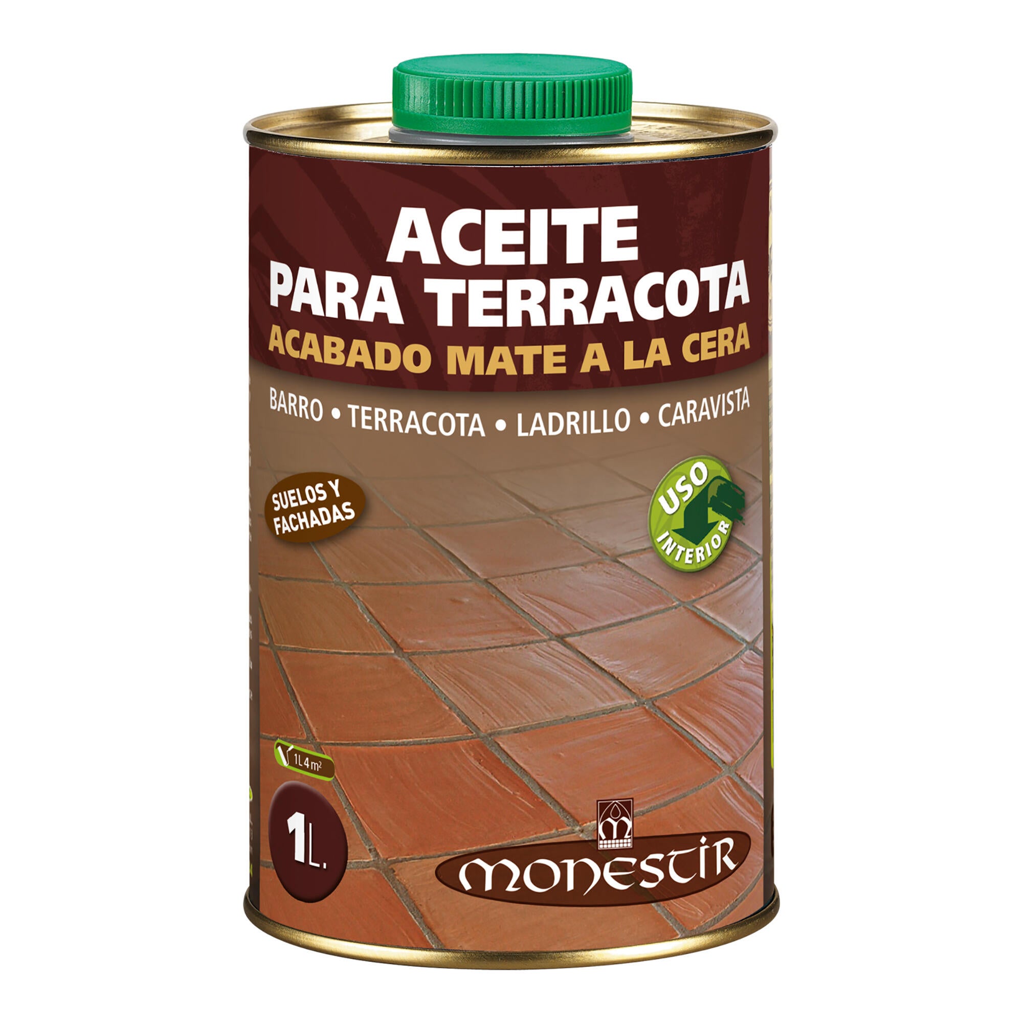 Aceite terracota mate a la cera monestir 1l