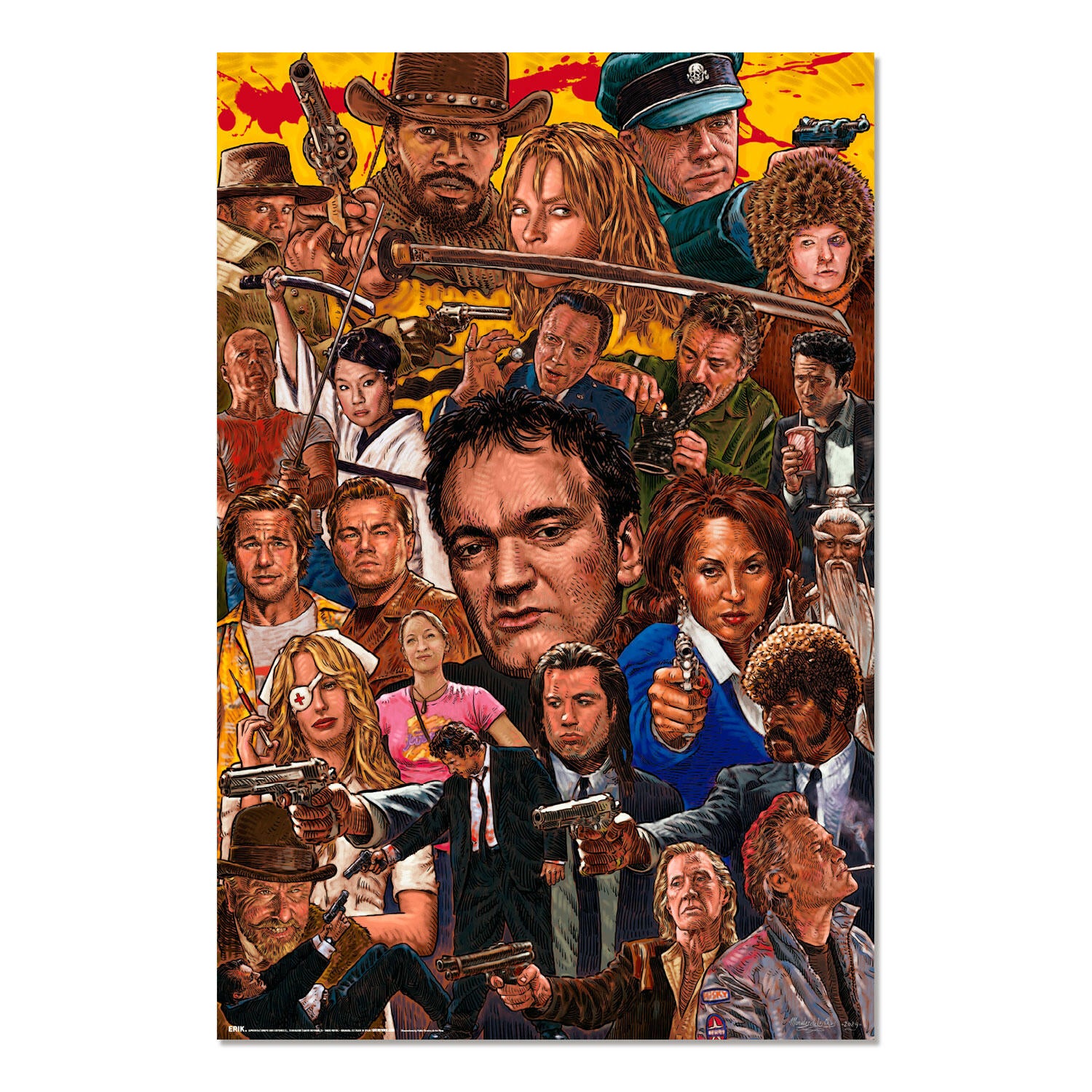 Póster Cine rectangular de 61 x 91.5 cm. Papel Peliculas Pulp multicolor - 2