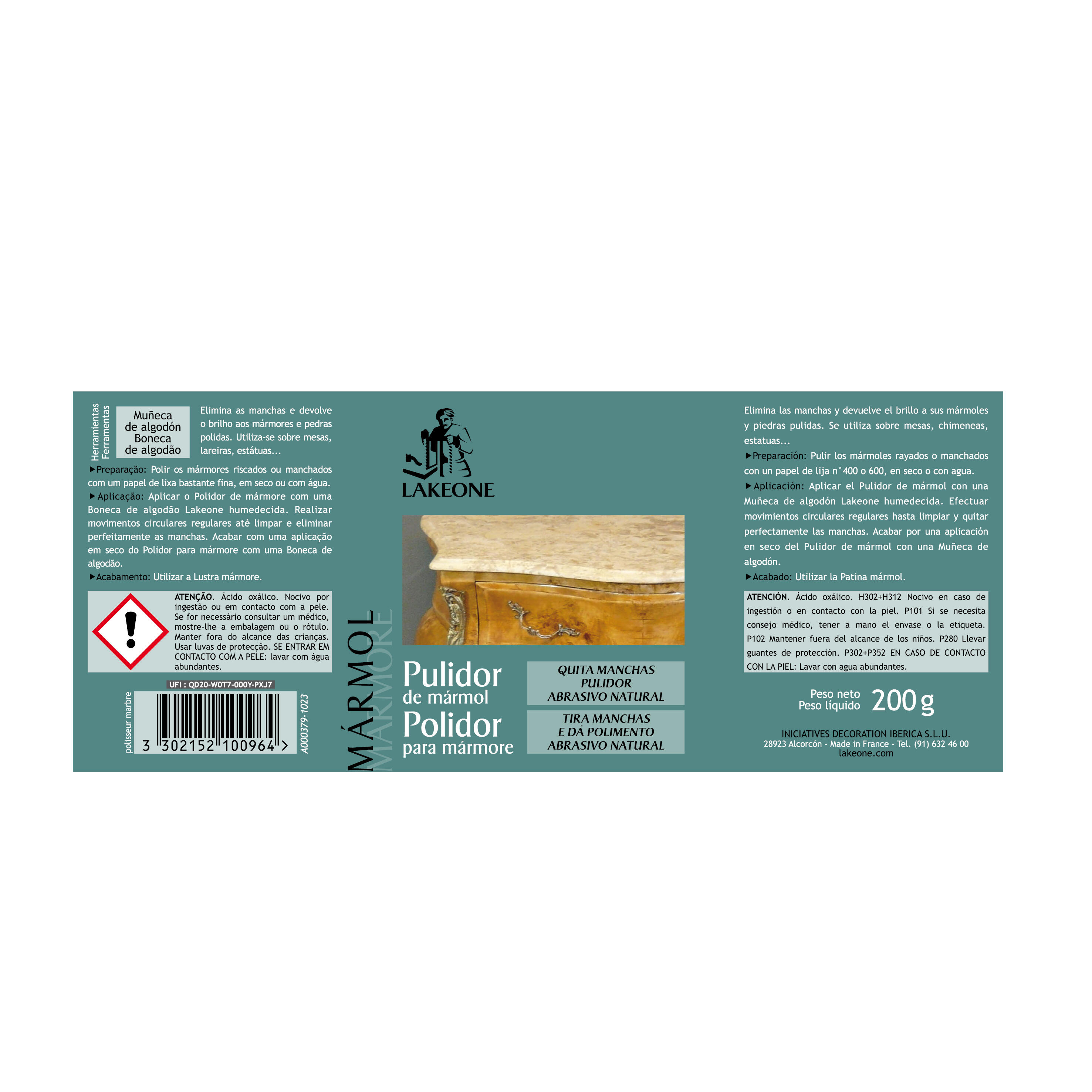 Polidor mármore 250 ml Lakeone - 3