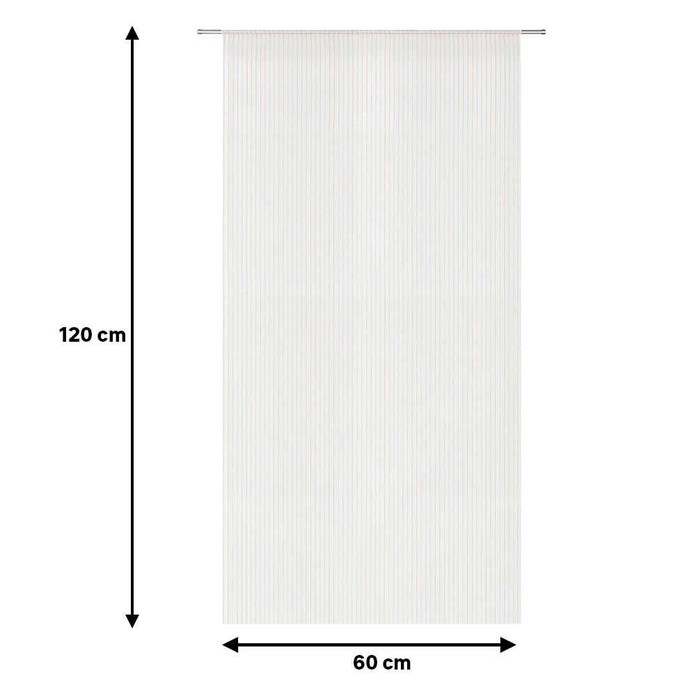 2 cortinados pequenos natura bege 60x120 cm - 3