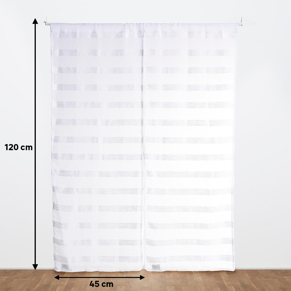 2 cortinados pequena largura PLUTON BRANCO - 6