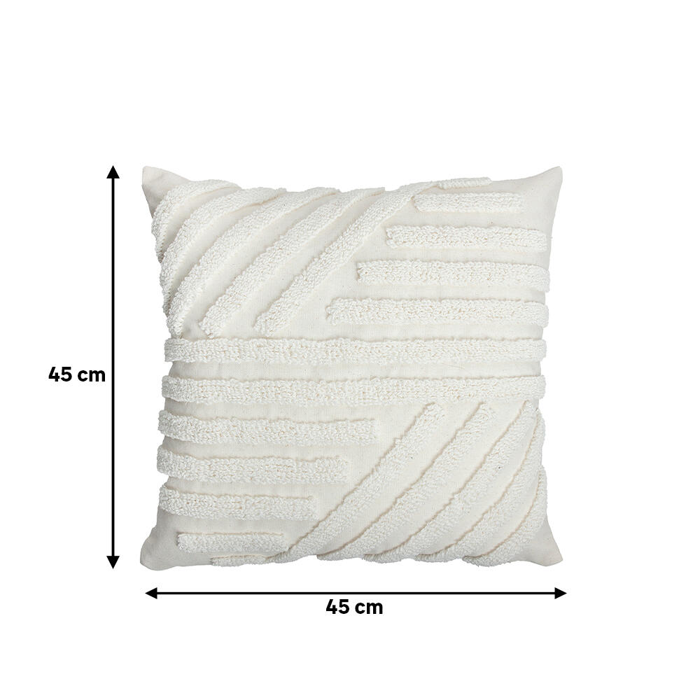 Almofada decorativa Maike 45x45cm branca - 5