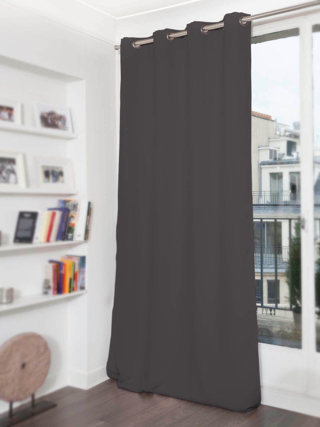 Rideau occultant phonique, Origins, gris H.250 x l.135 cm