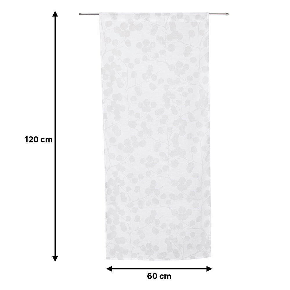 Visillo tendina pasabarras Empreinte poliéster de 60x120cm flor blanco - 2