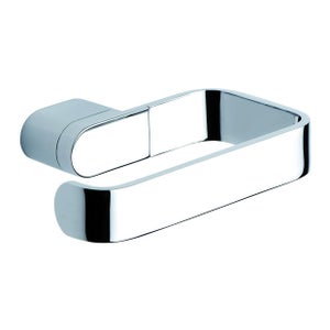 Portarotolo Gedy Pirenei Da Parete | Design In Ottone E Cromall Nero | Porta Carta Igienico Con Viti Incluse 17.5x6.6x2.5 Cm