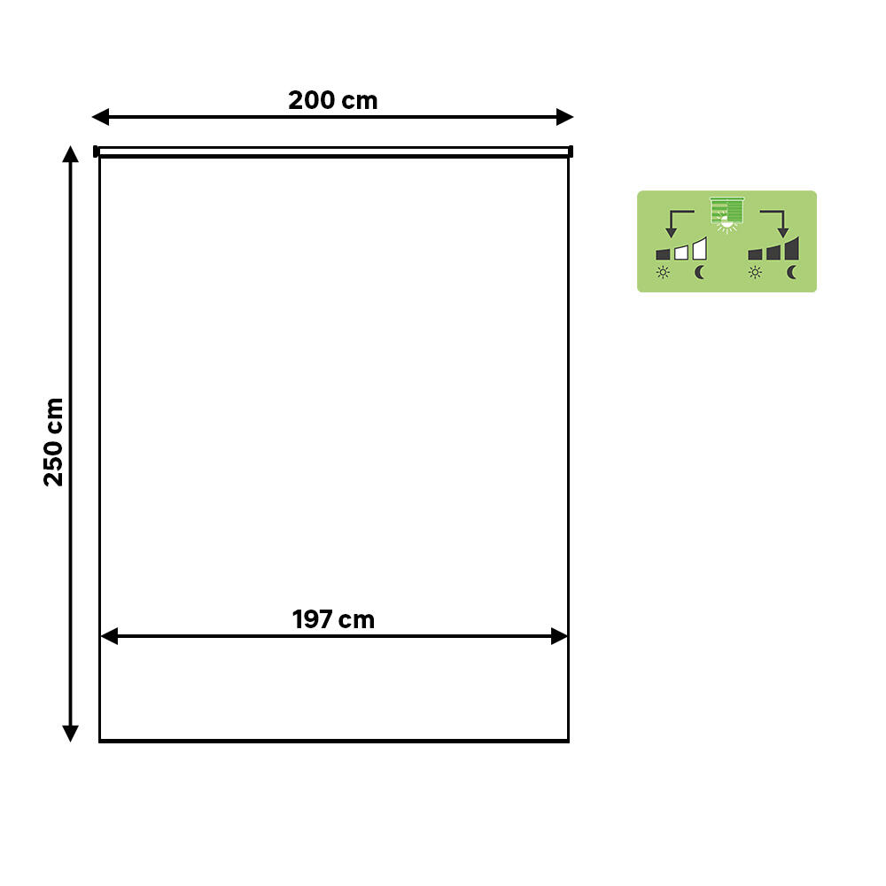 Estore de rolo noite e dia Bolero 200x250cm linho Inspire - 6