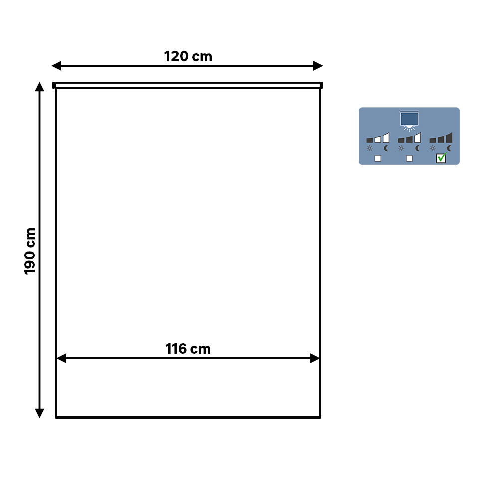 Estore de rolo blackout 120 x 190 cm mambo branco Inspire - 7