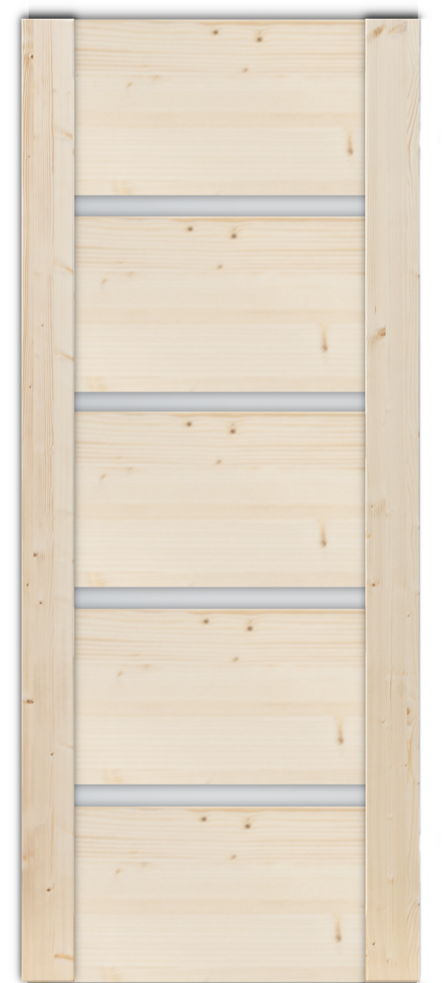 Drzwi przesuwne 80 pokojowe Skogen świerk surowy
