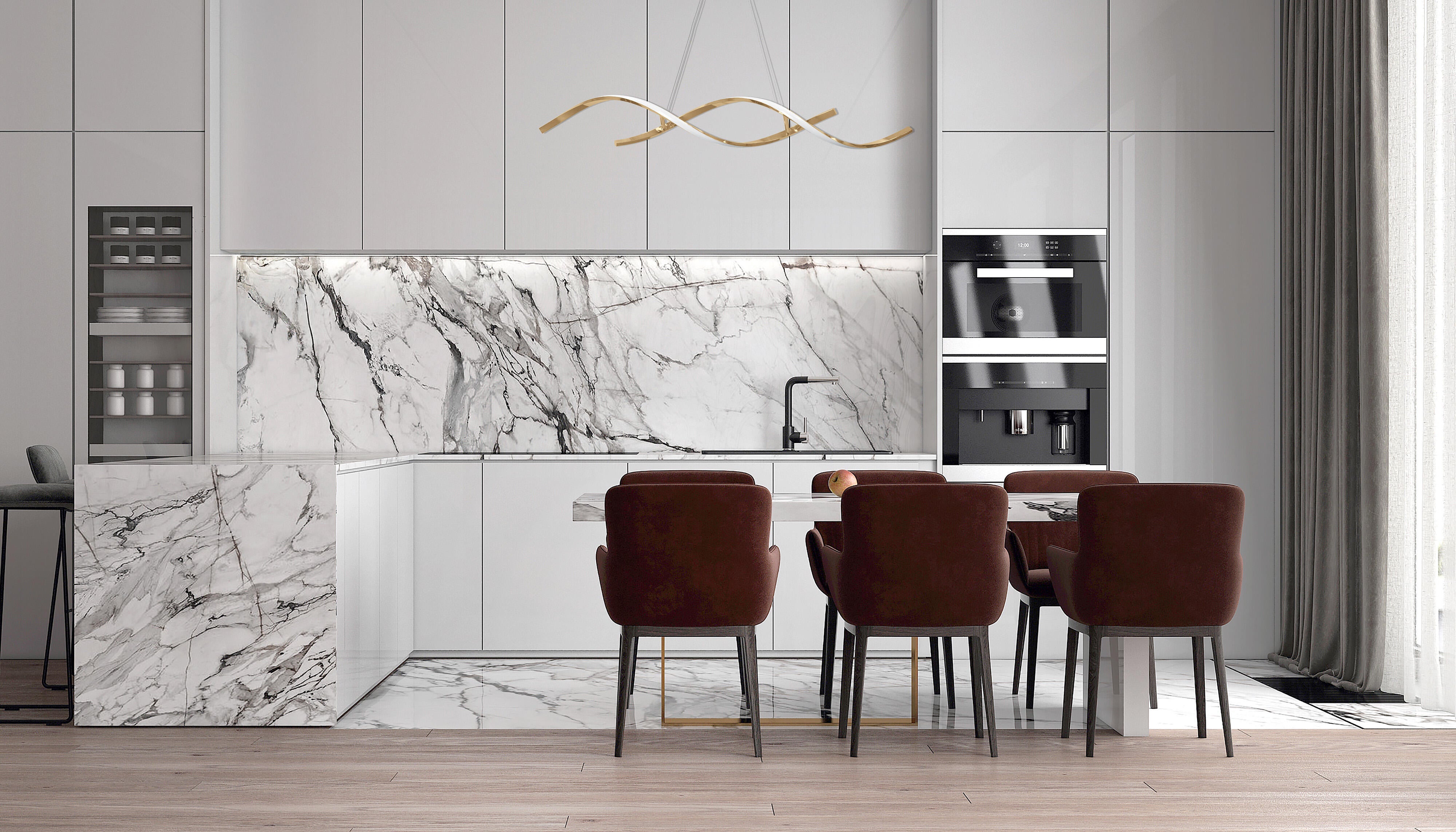 Lampa wisząca Stella 2700 LM 28W złota ACTIVEJET - 4