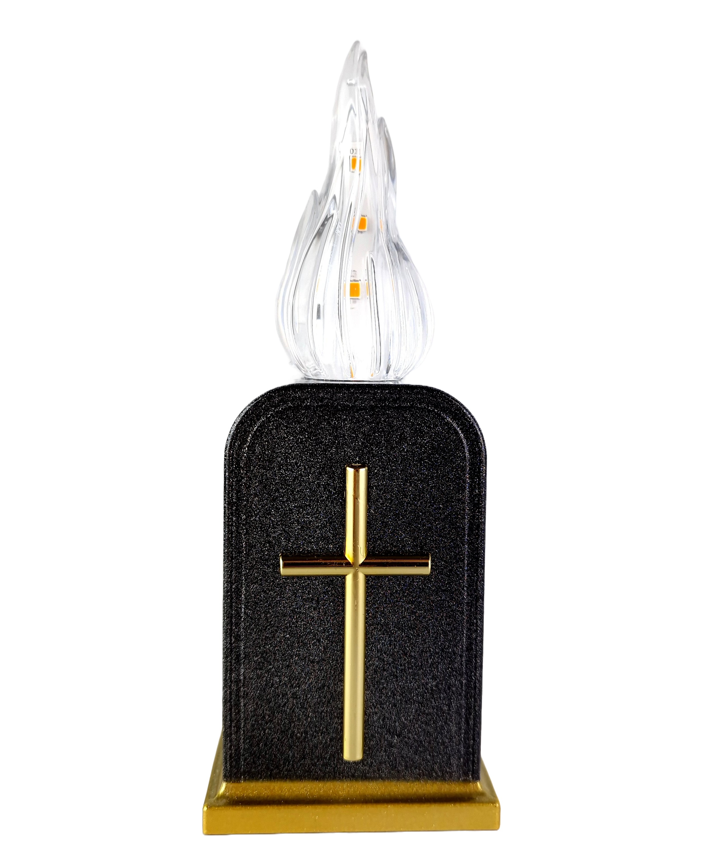 Wkład LED do zniczy z krzyżykiem efekt płomienia 16cm Cortina