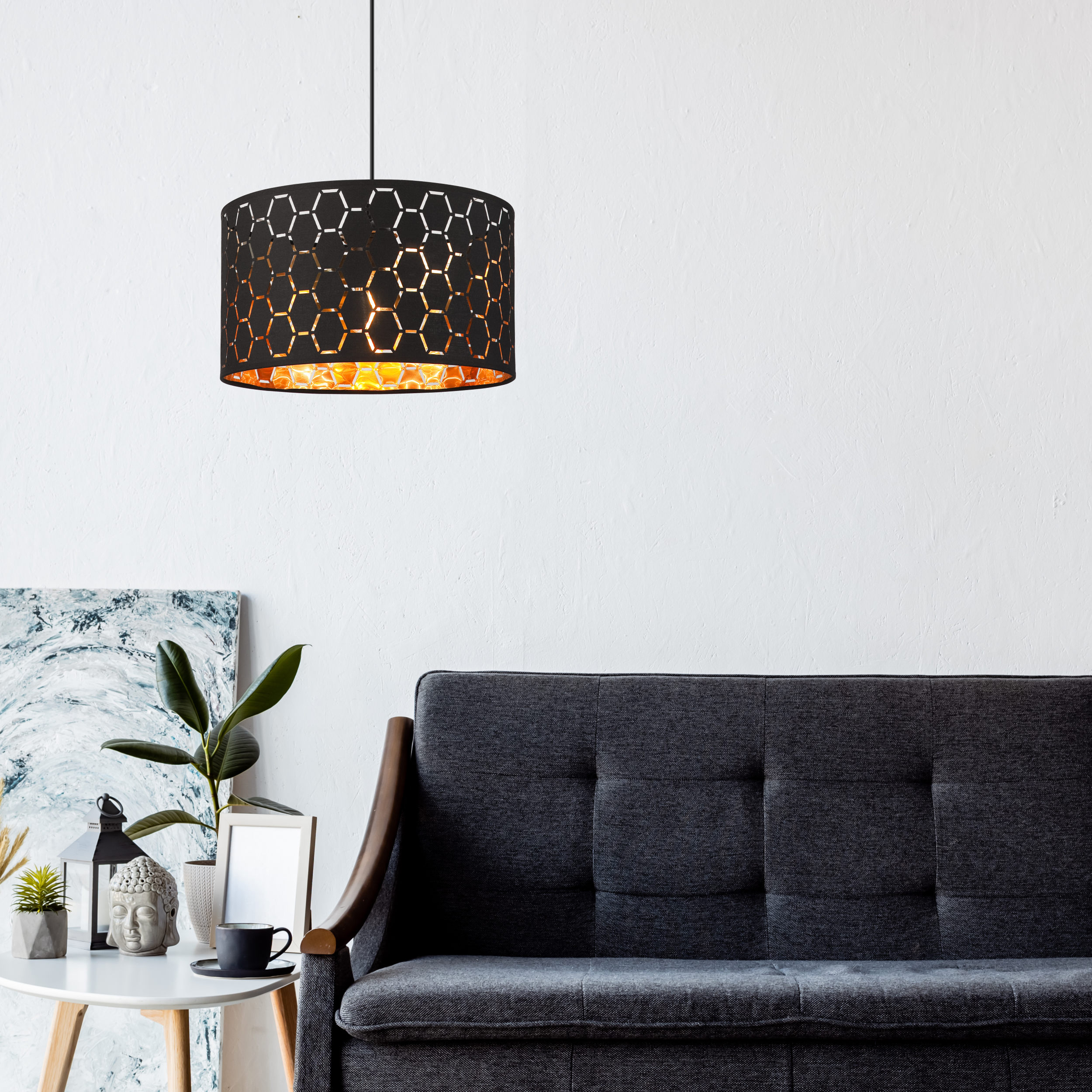 Lampa wisząca Ulle czarna E27 Lamkur - 3