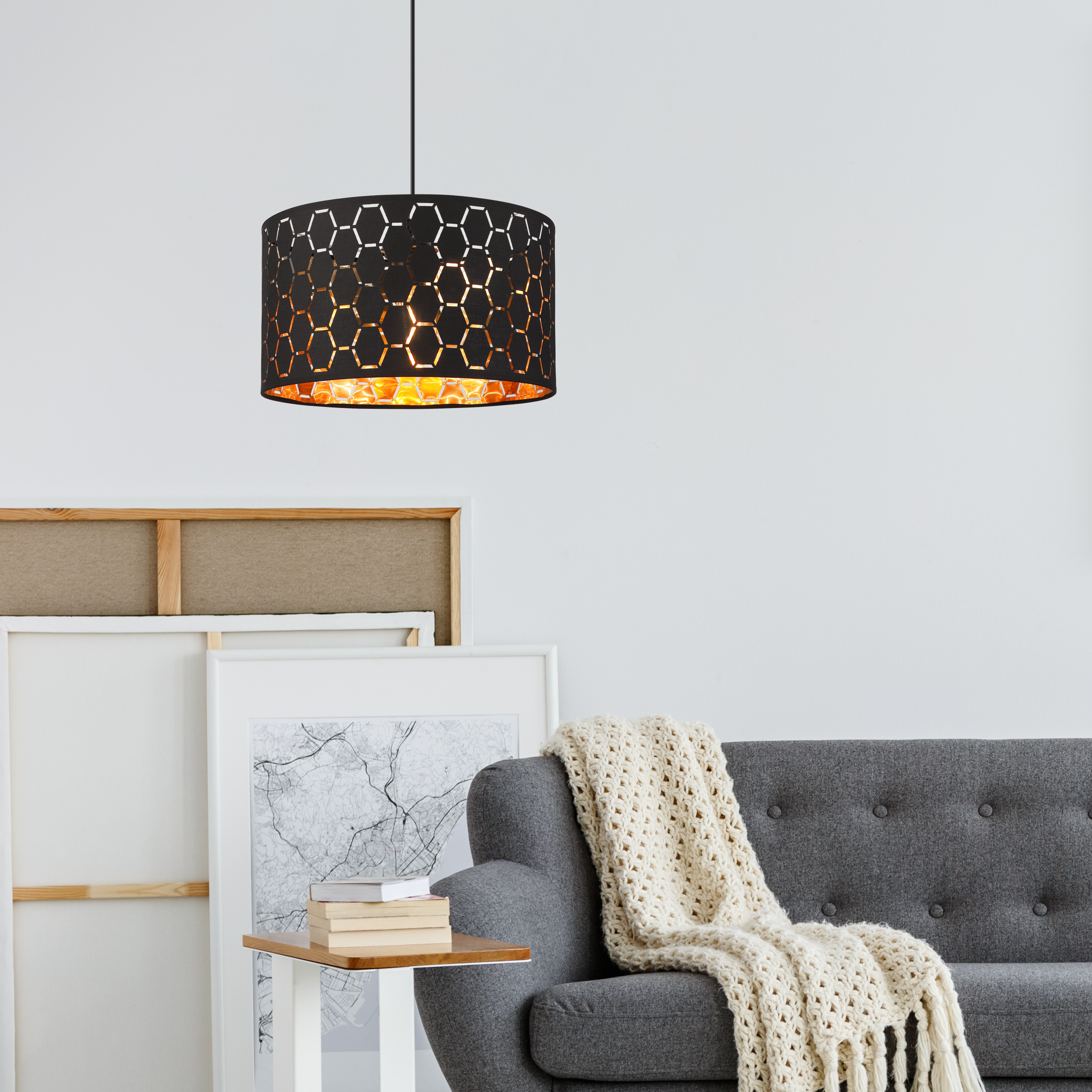 Lampa wisząca Ulle czarna E27 Lamkur - 2