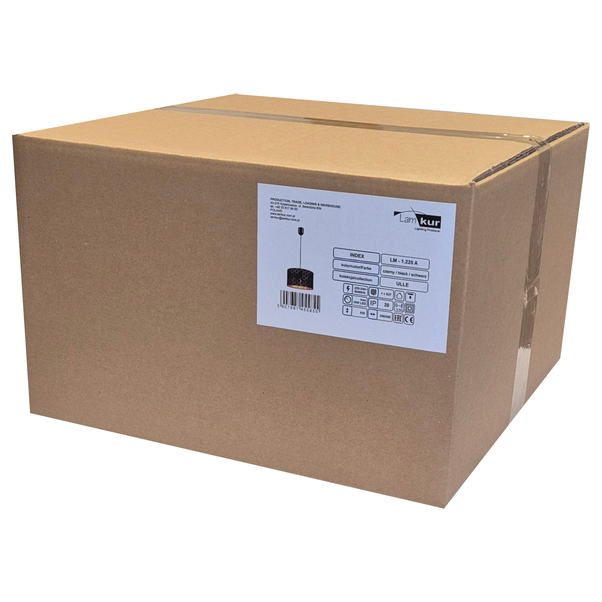 Lampa wisząca Ulle czarna E27 Lamkur - 11