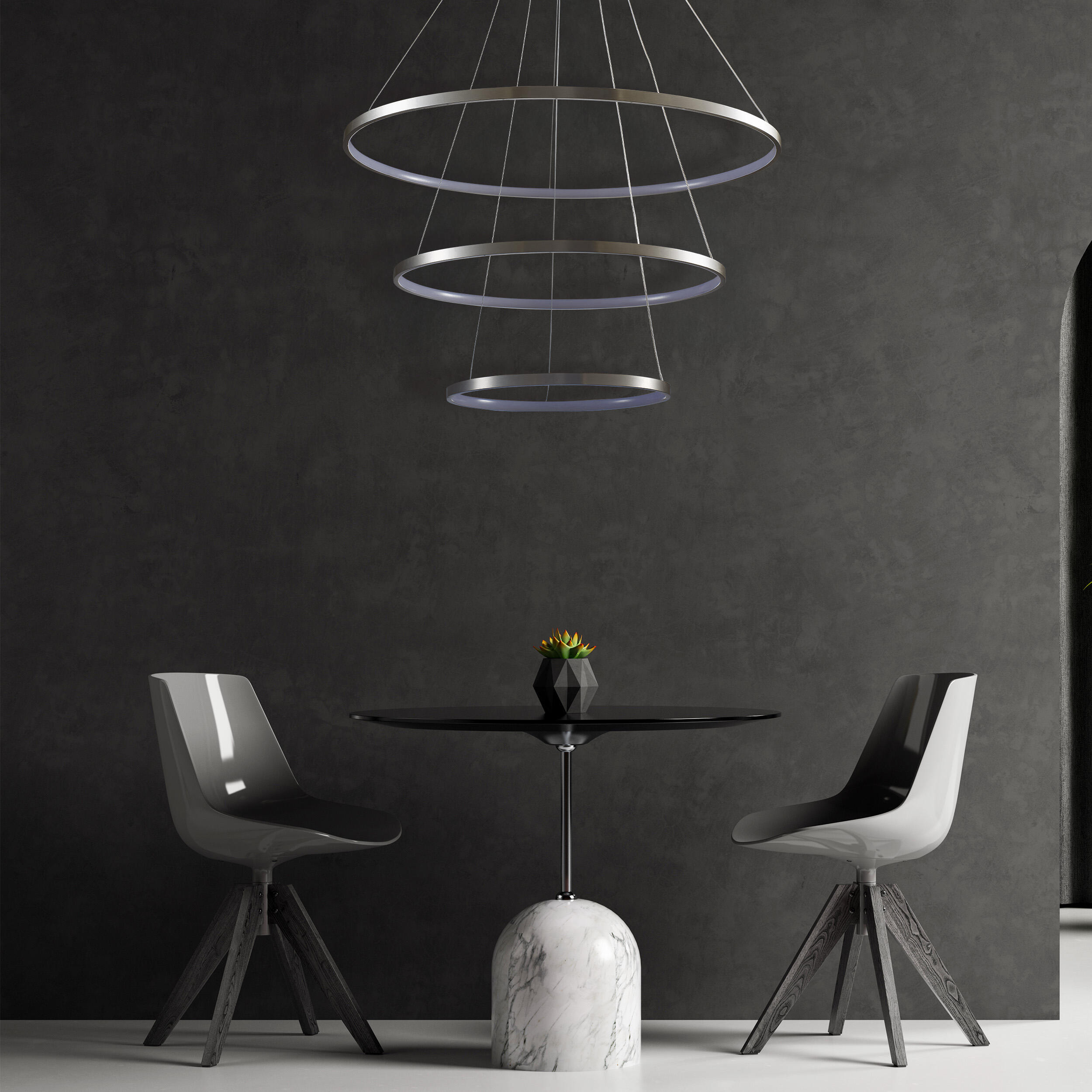 Lampa wisząca Lea 8000 lm 80 cm nikiel LED Sanico - 7