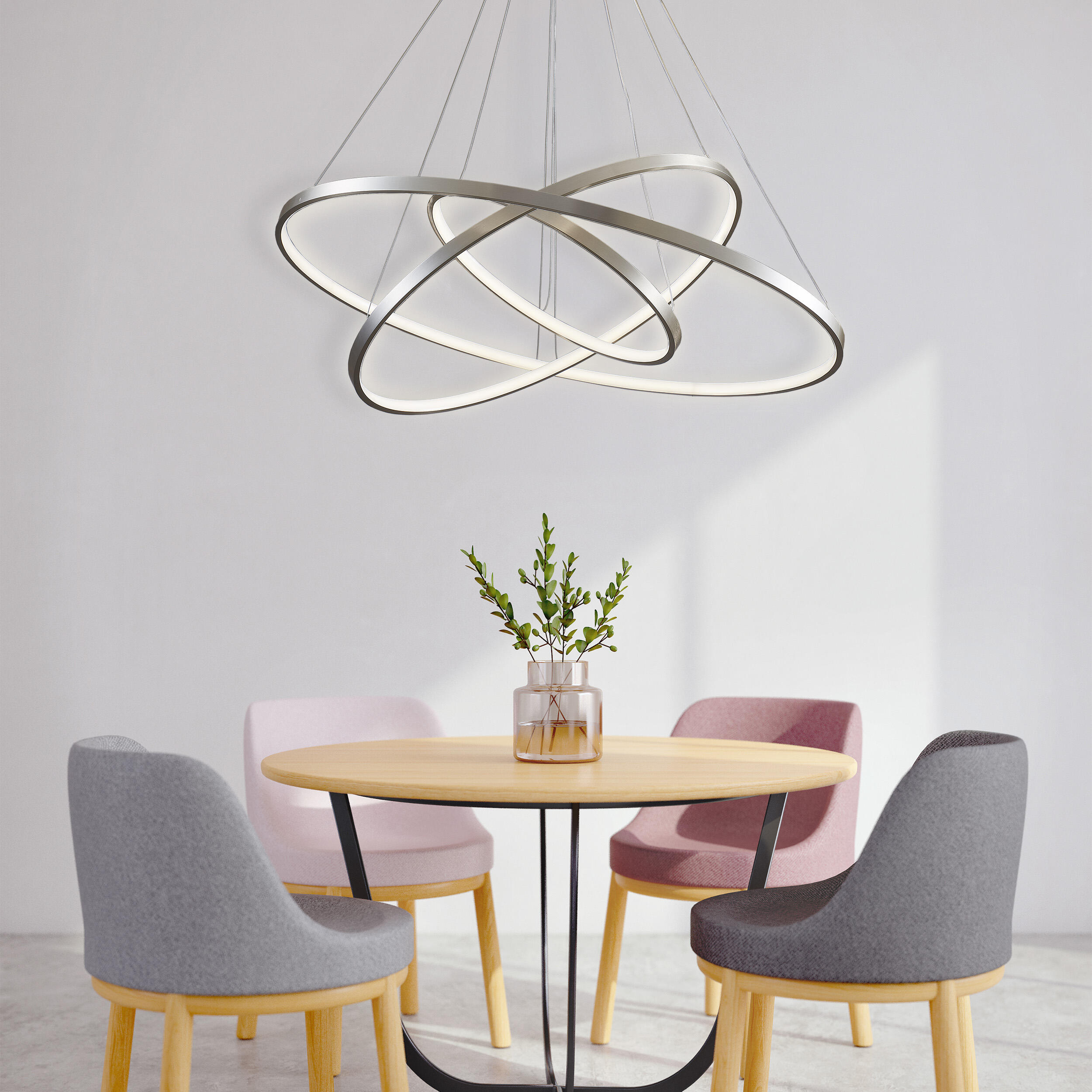 Lampa wisząca Lea 8000 lm 80 cm nikiel LED Sanico - 4