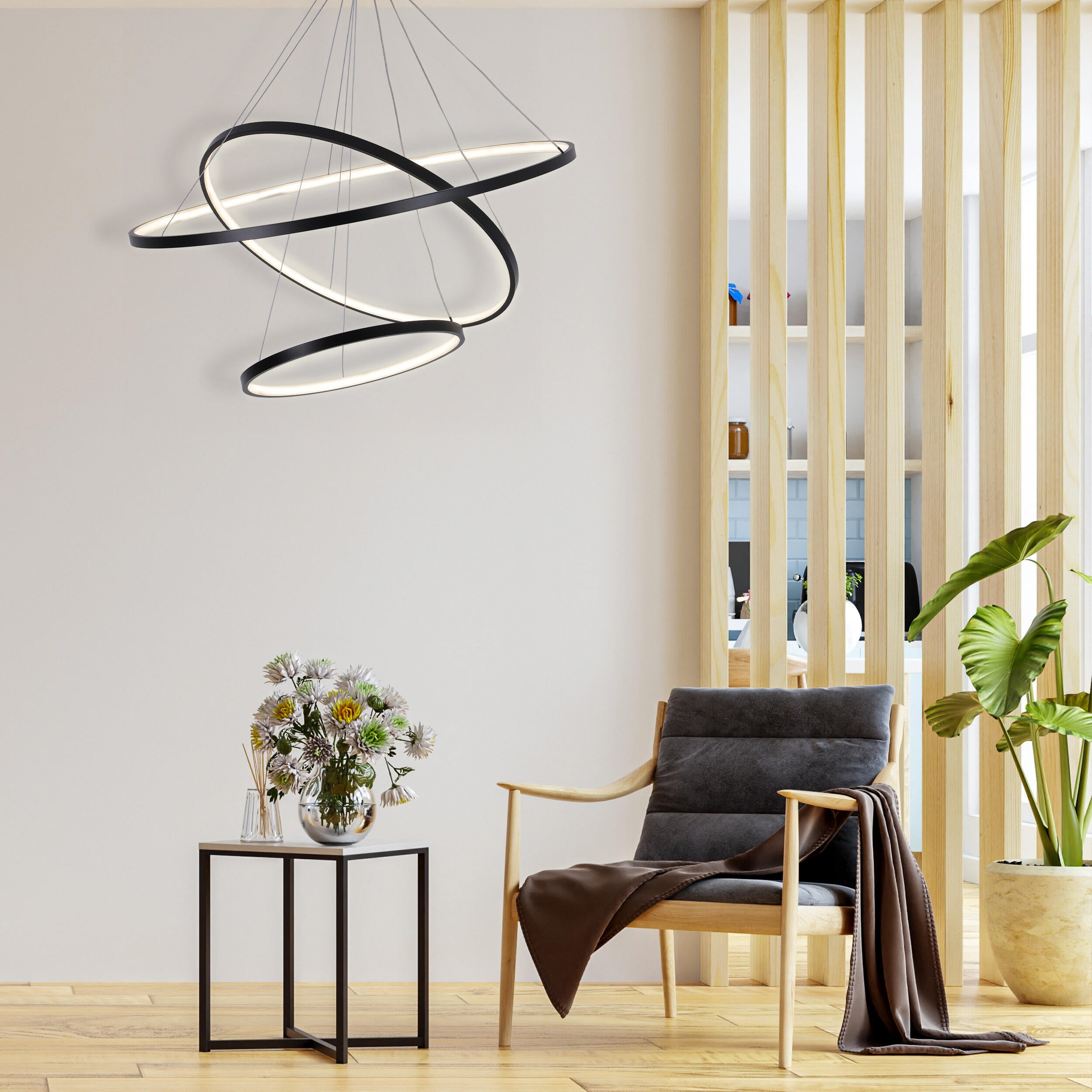 Lampa wisząca Lea czarna 9200 lm LED Sanico - 5