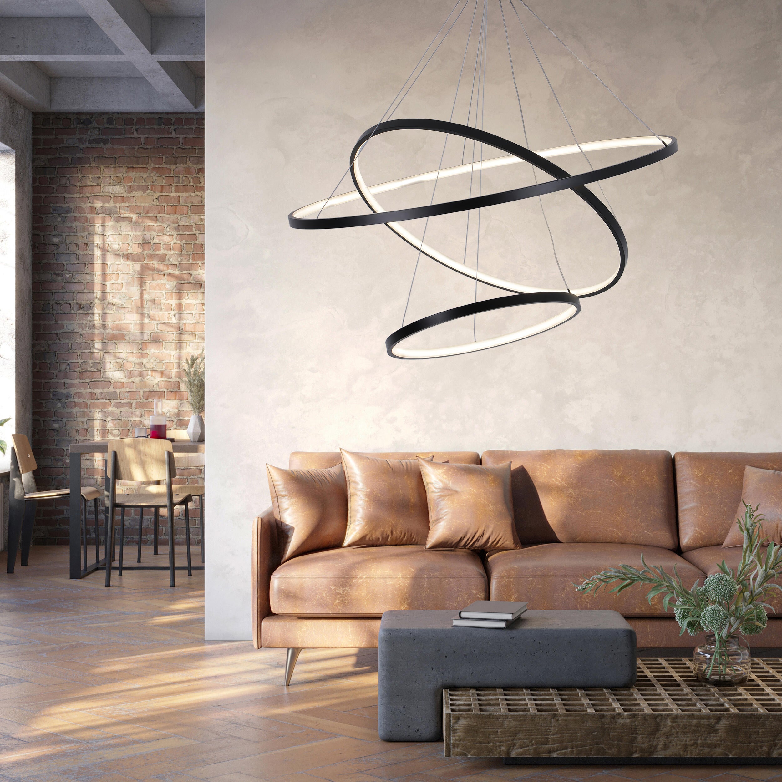 	
Lampa wisząca Lea 12000 lm 80 cm czarna LED Sanico - 2