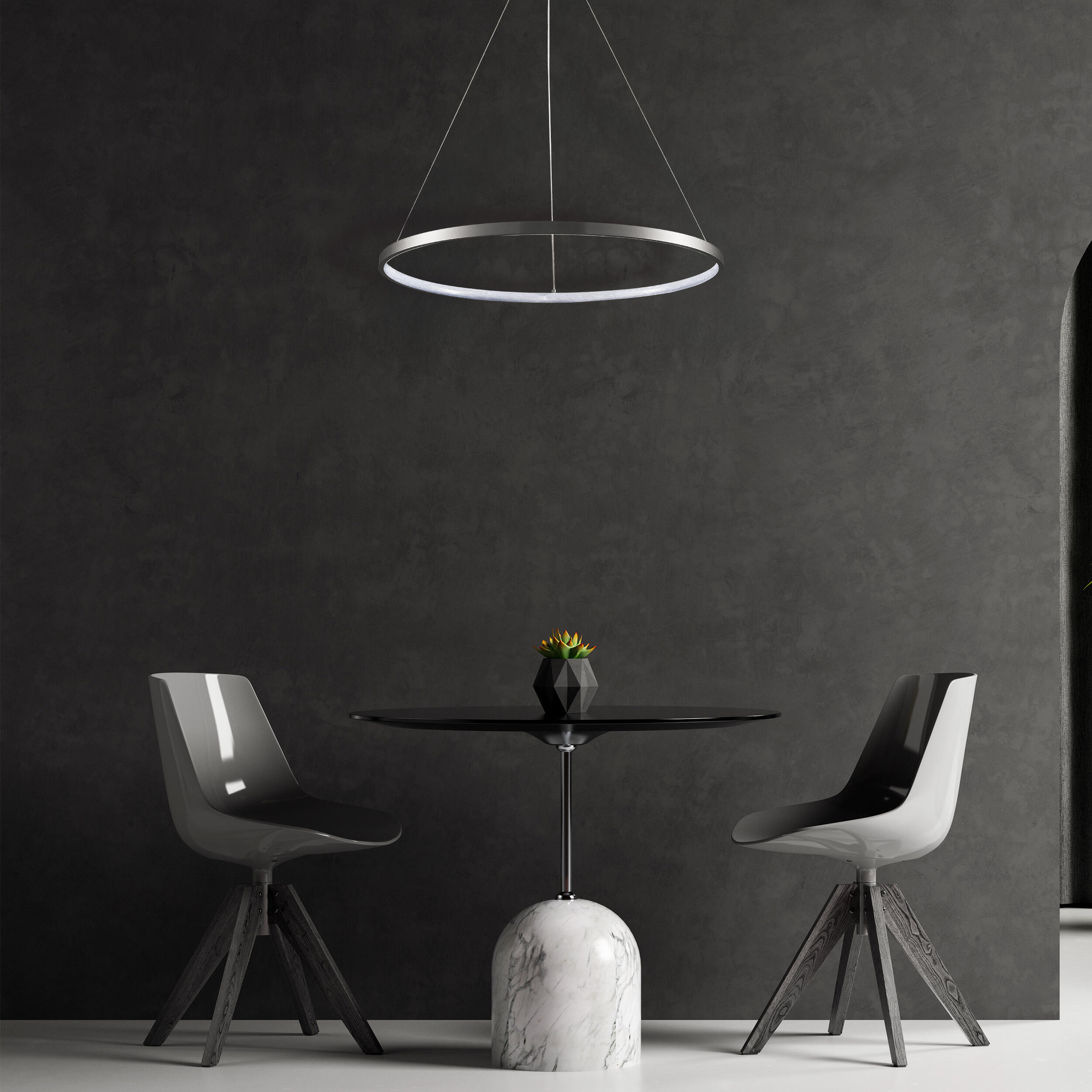 Lampa wisząca Lea 2600 lm 50 cm nikiel LED Sanico - 6