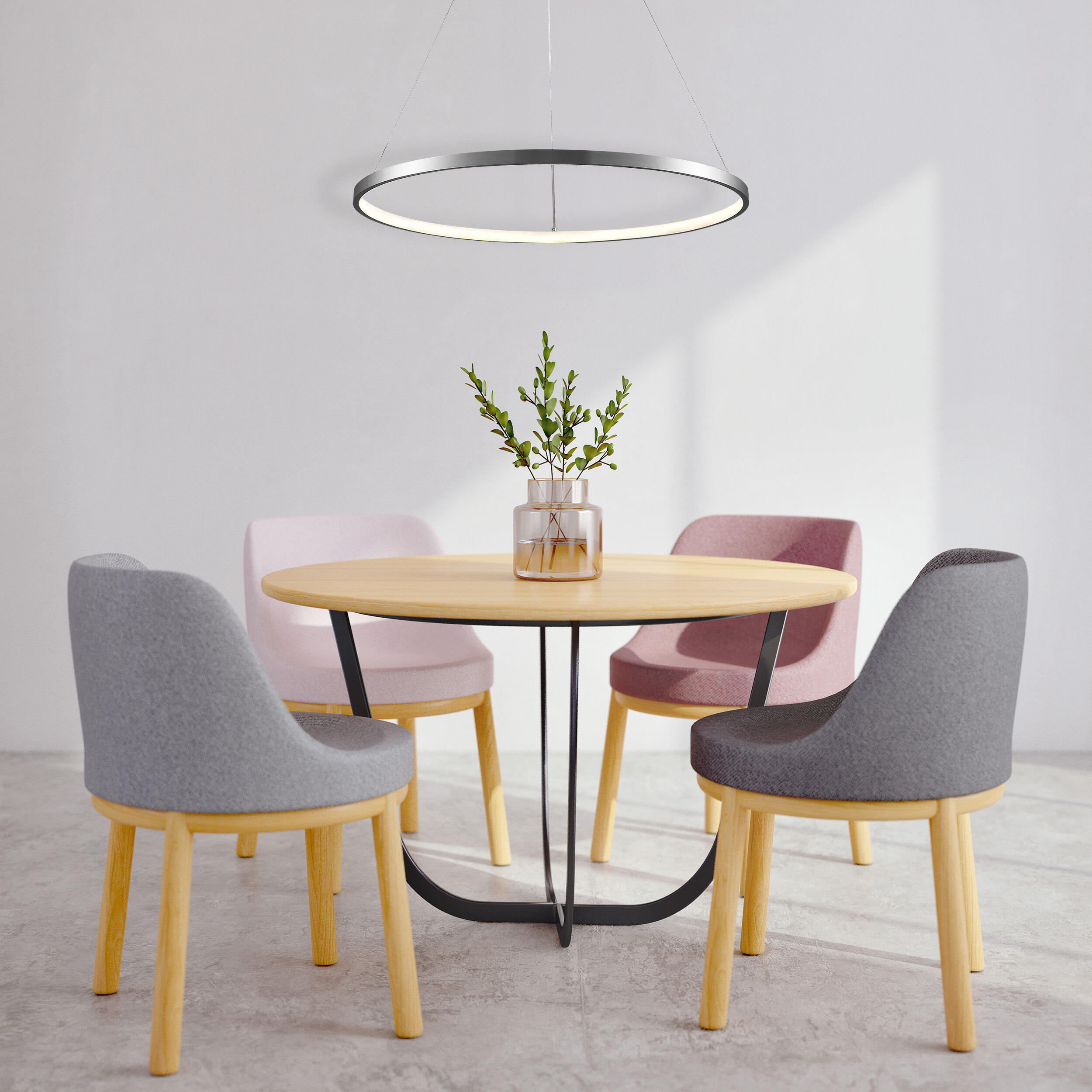 Lampa wisząca Lea 2600 lm 50 cm nikiel LED Sanico - 4