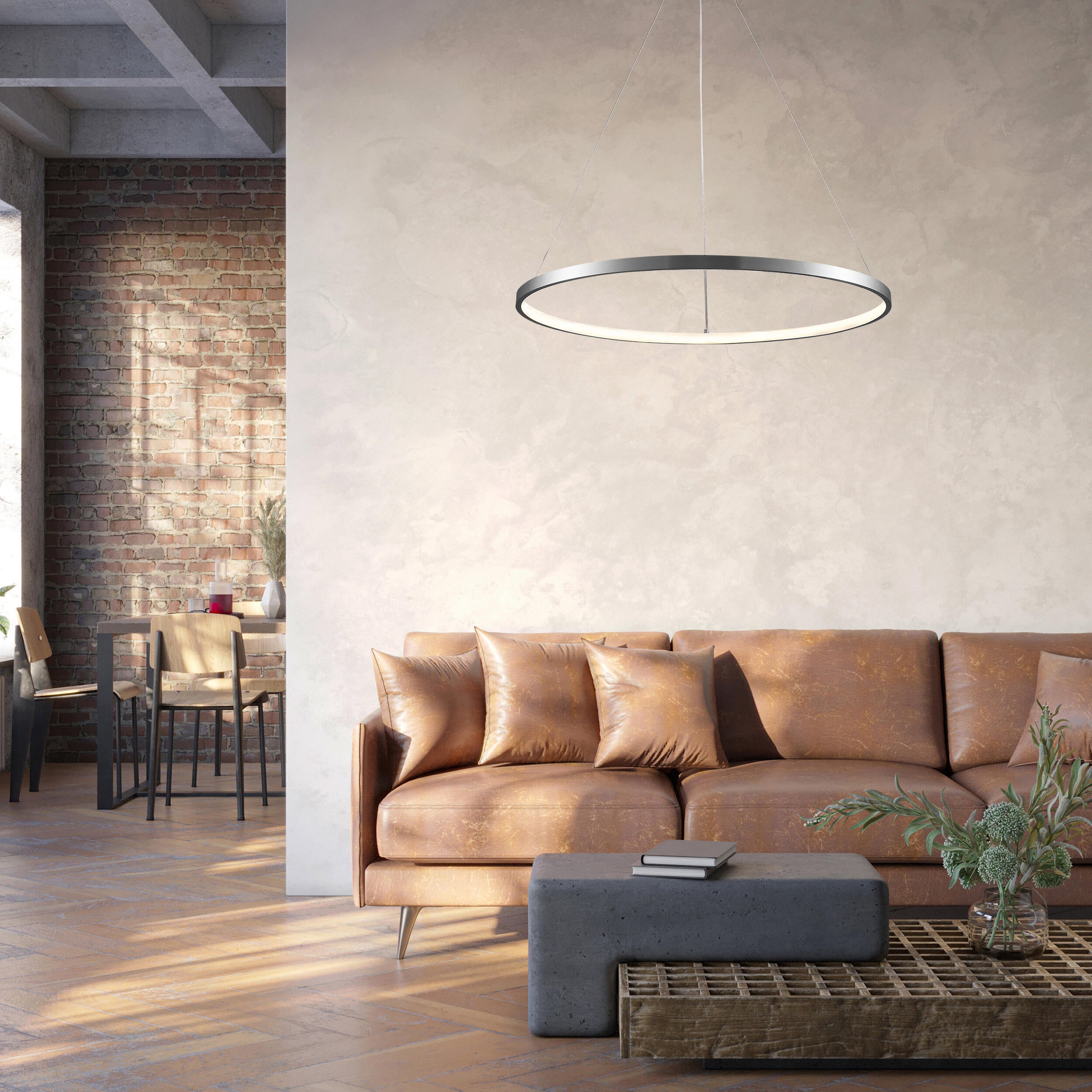 Lampa wisząca Lea 2600 lm 50 cm nikiel LED Sanico - 2