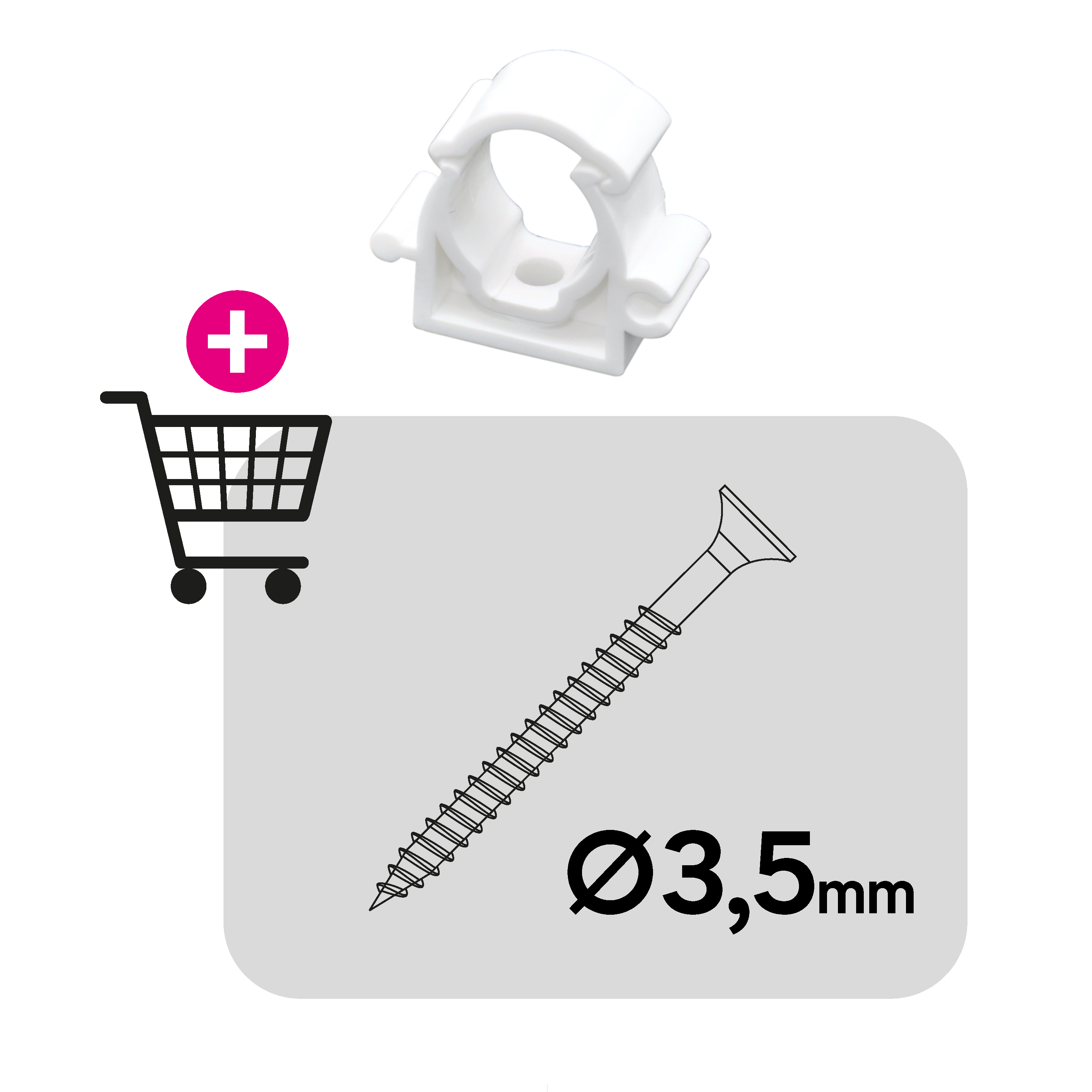 Abrazadera de fijación EQUATION Nylon ø16mm, 10 uds - 2