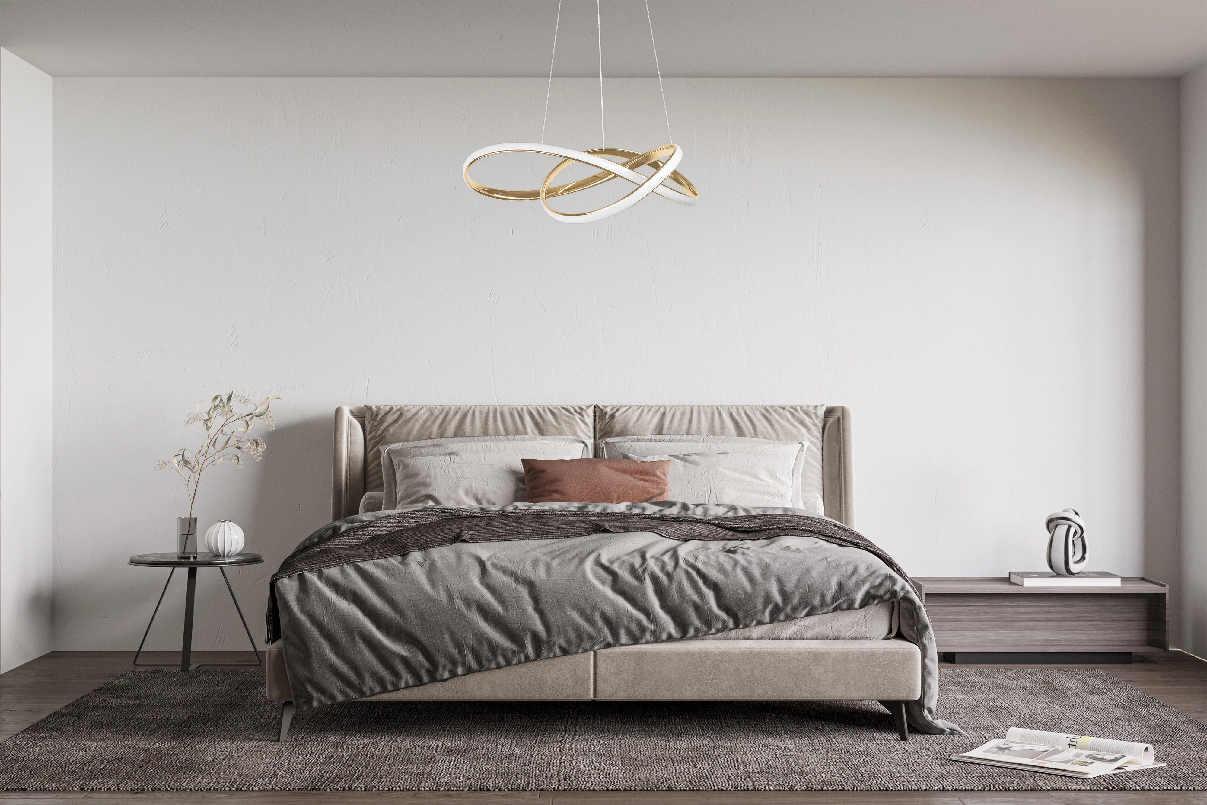 Lampa wisząca Megan 4000 LM 35W złota ACTIVEJET - 4