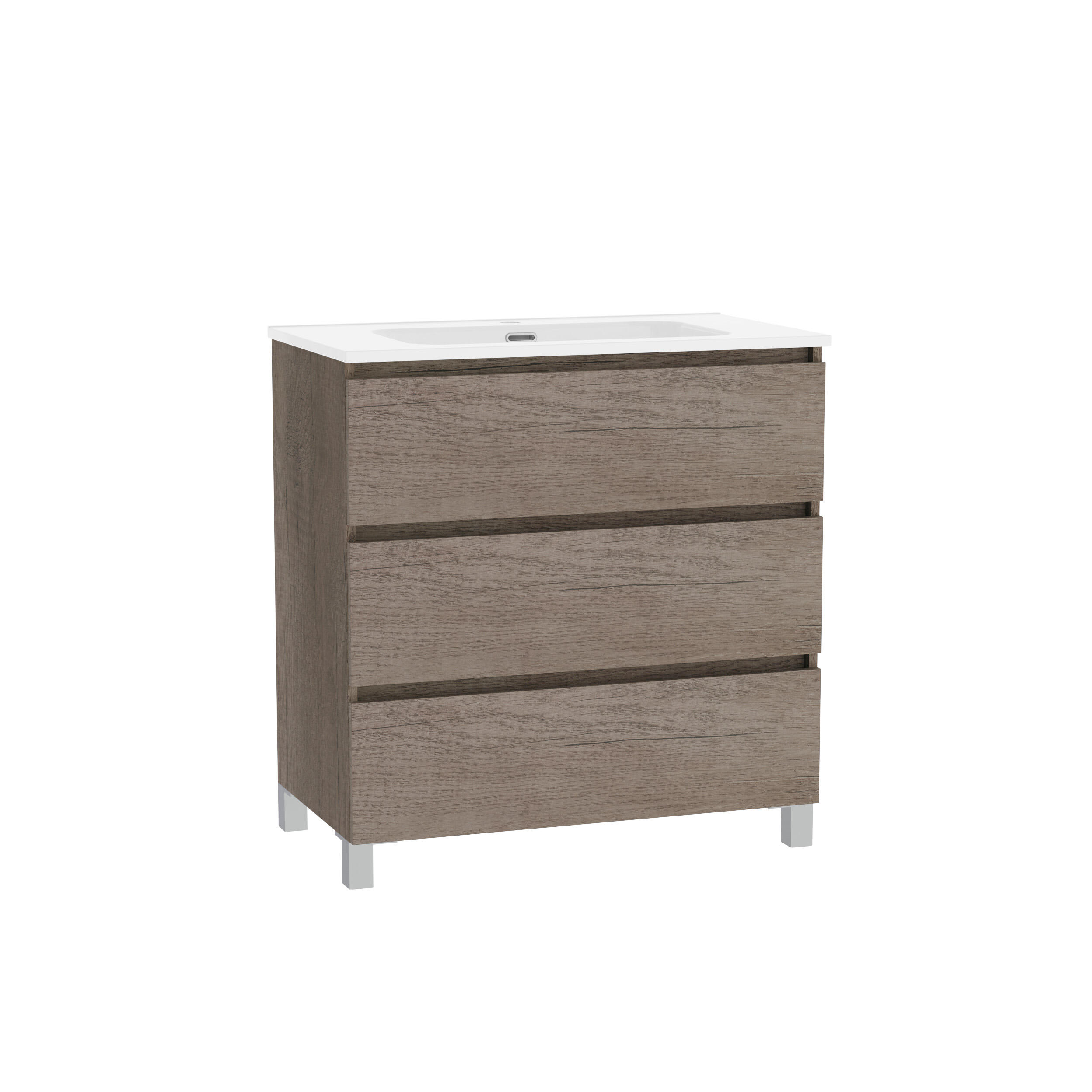 Mueble de baño con lavabo Sara roble 80x46 cm - 2