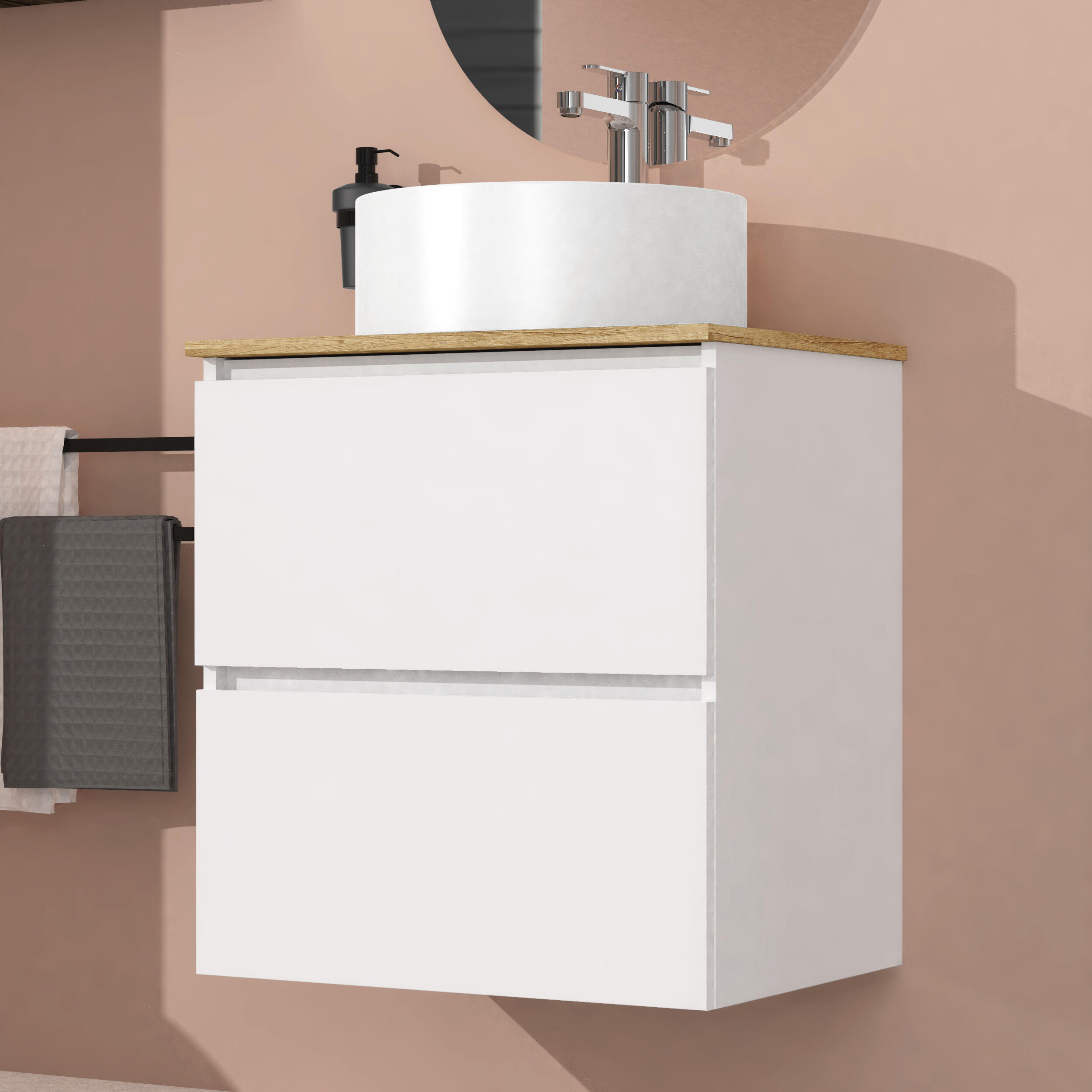 Mueble de baño con lavabo Clara blanco 60x46 cm - 3