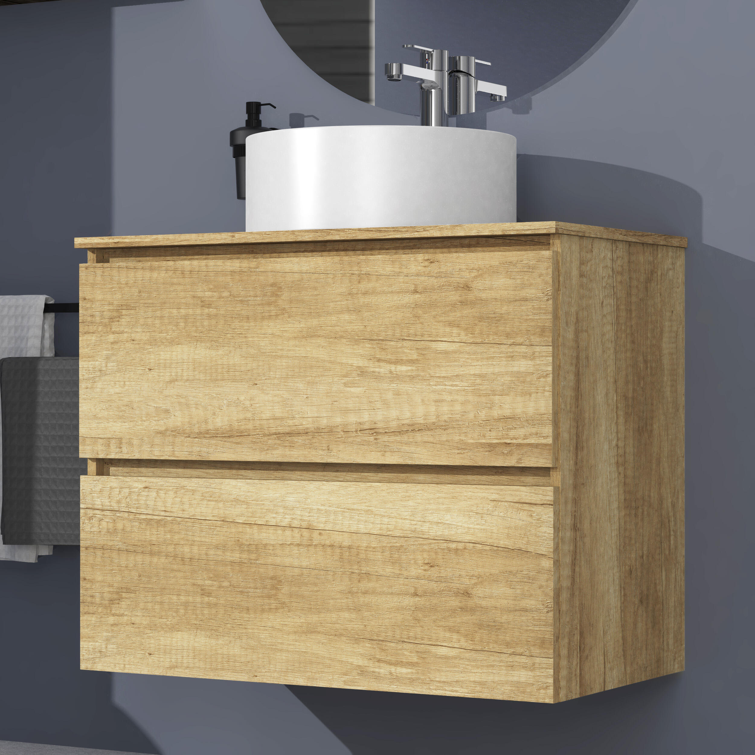 Mueble de baño con lavabo Clara ROBLE 80x46 cm - 3