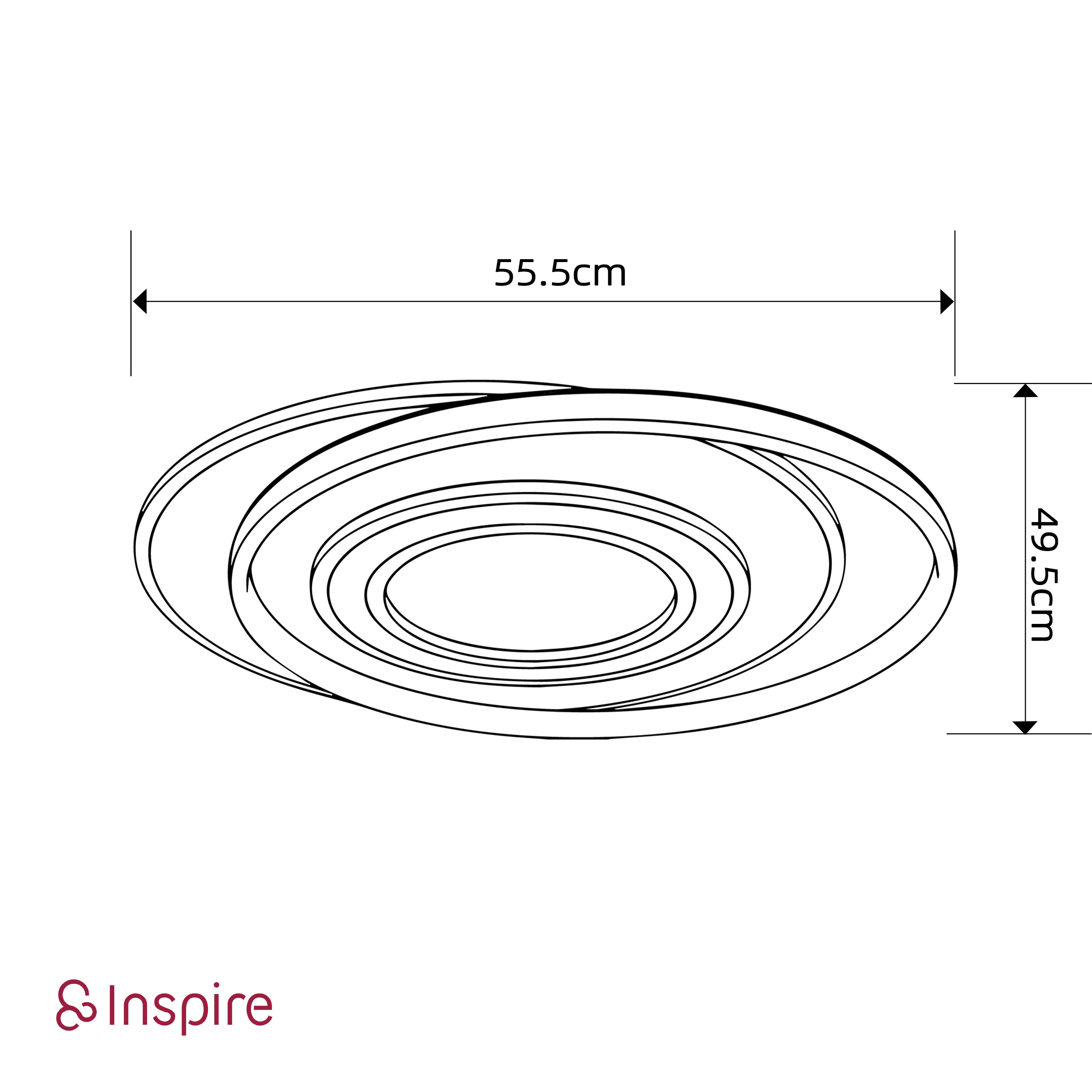 Plafoniera LED Emingo Ø 55.5 cm bianco IP21, 13500 lumen INSPIRE - 8