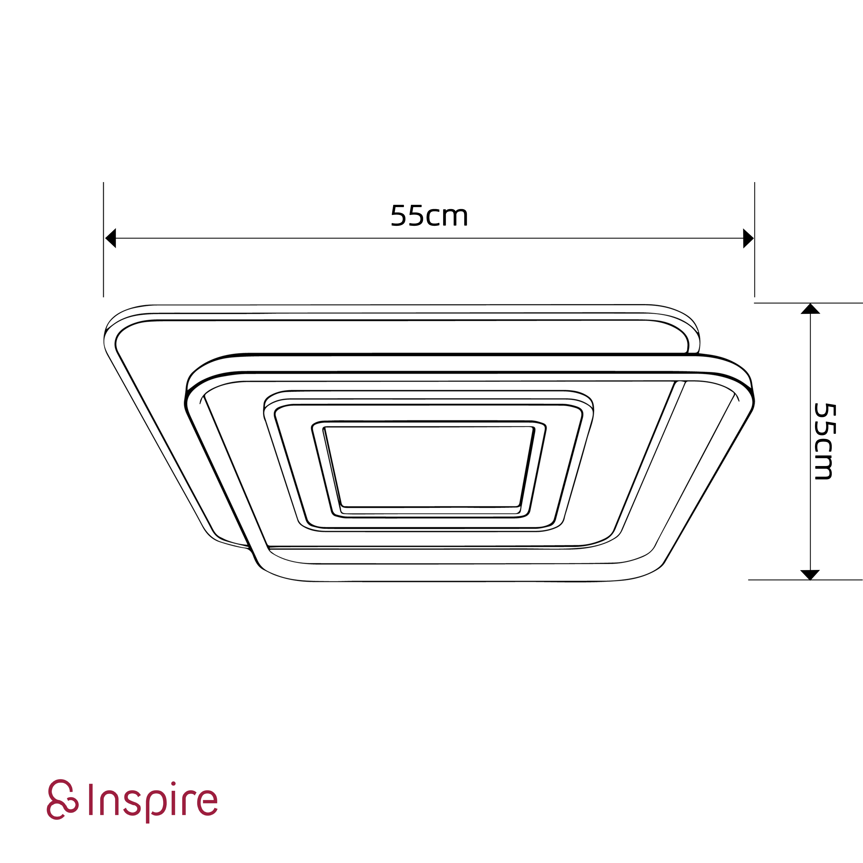 Plafonnier LED Emingo laiton, 13500 lumens, variation de blancs, INSPIRE, L.48cm - 8