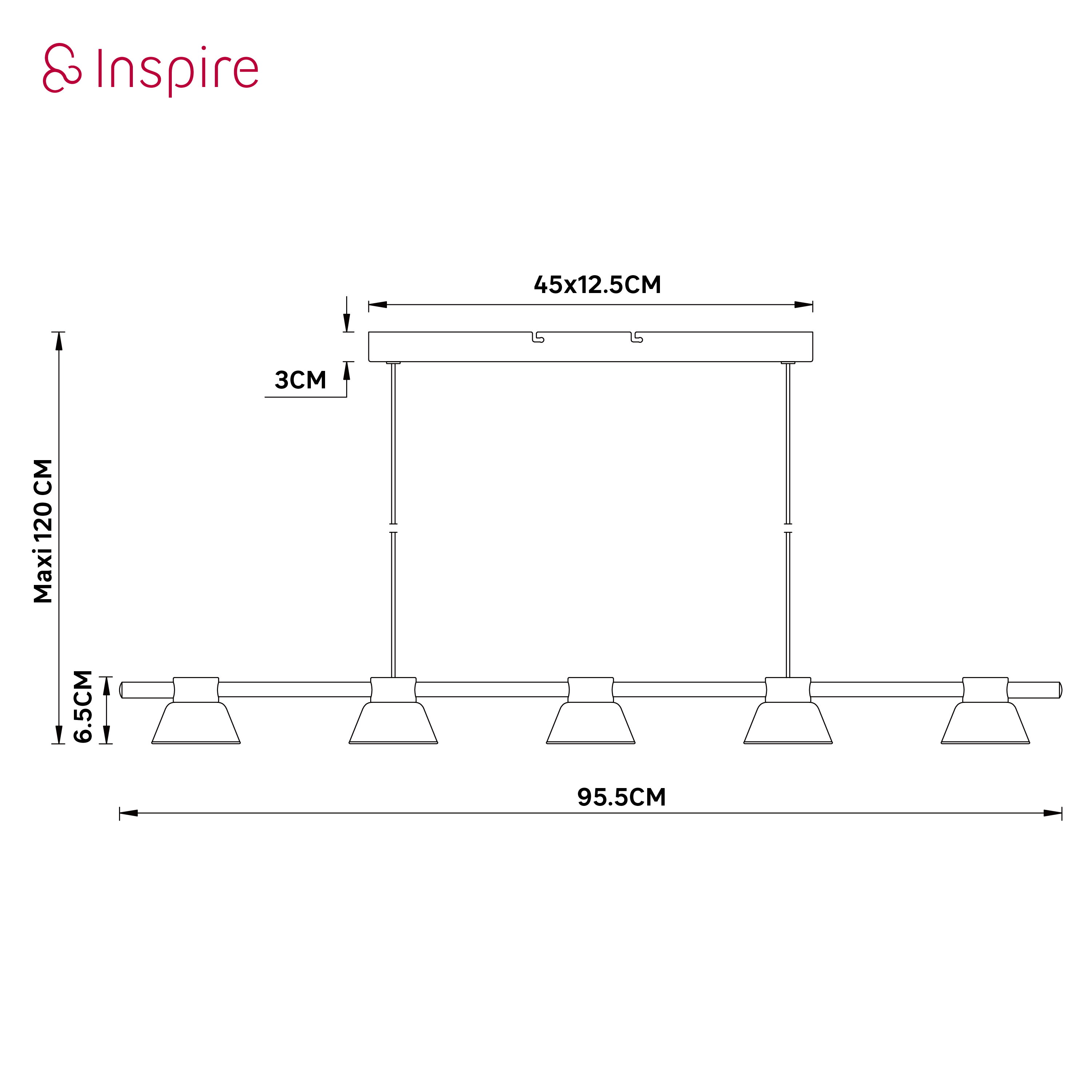 Lampa wisząca ze źródłem światła LED Antidus Inspire - 5