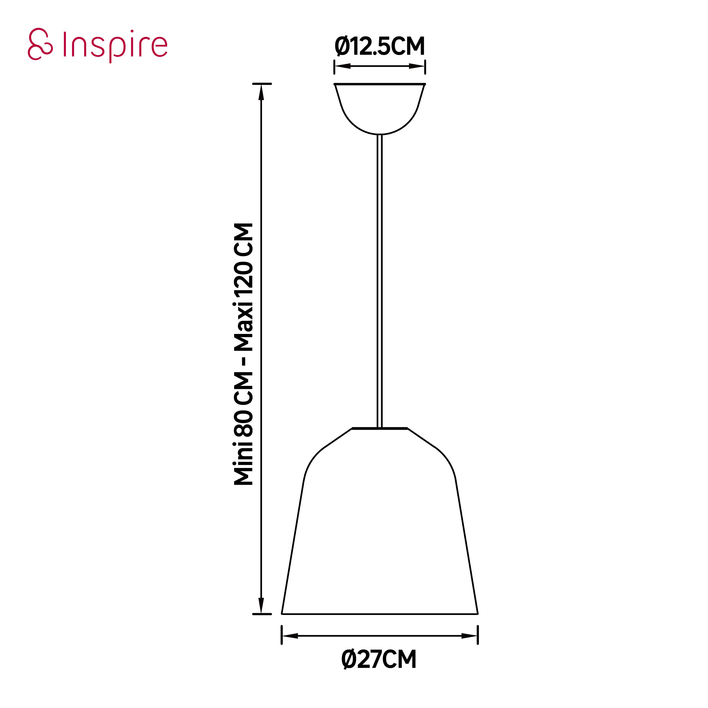 Candeeiro de teto E27 27CM BIZEN branco - 6
