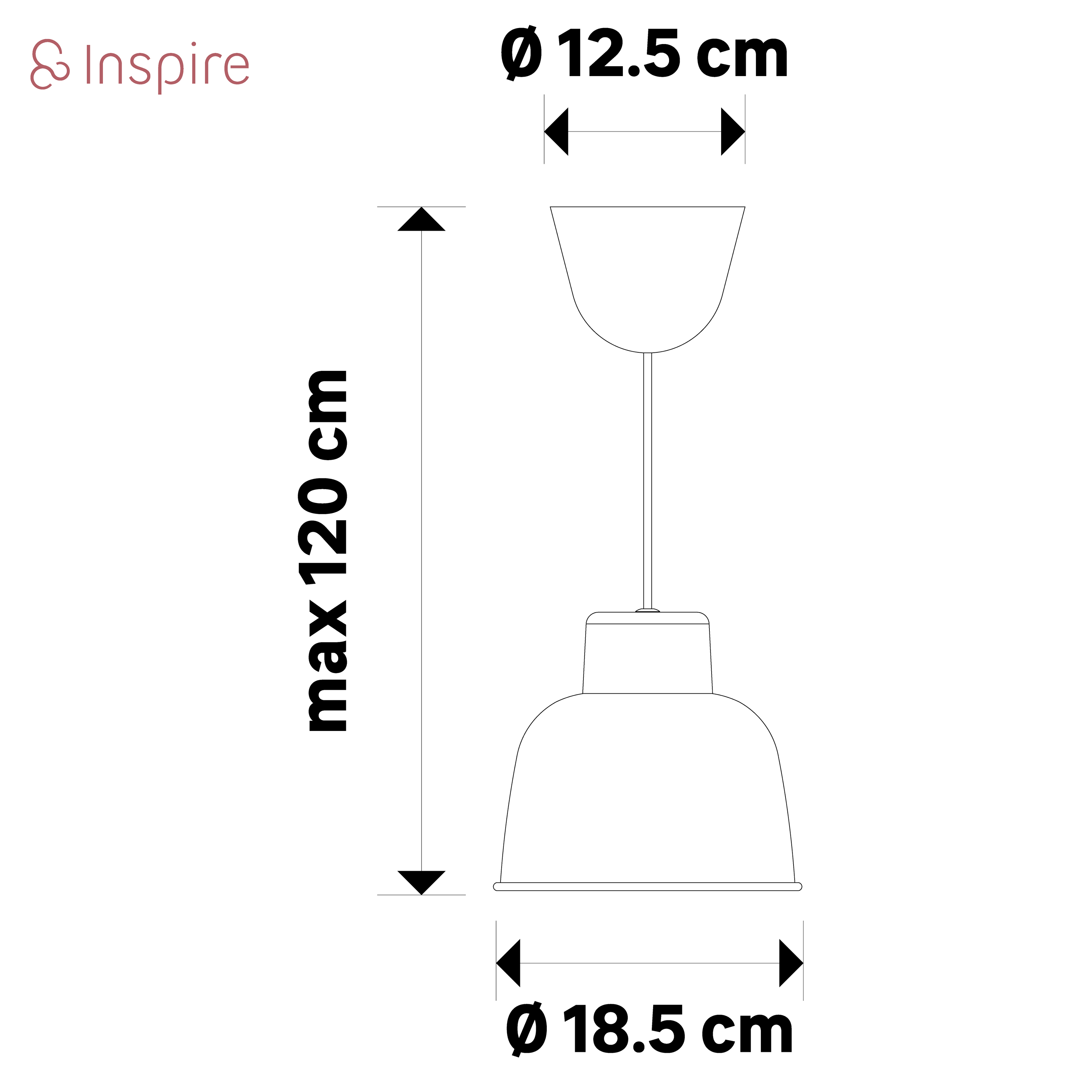 Lampa wisząca Melga chrom E27 Inspire - 5