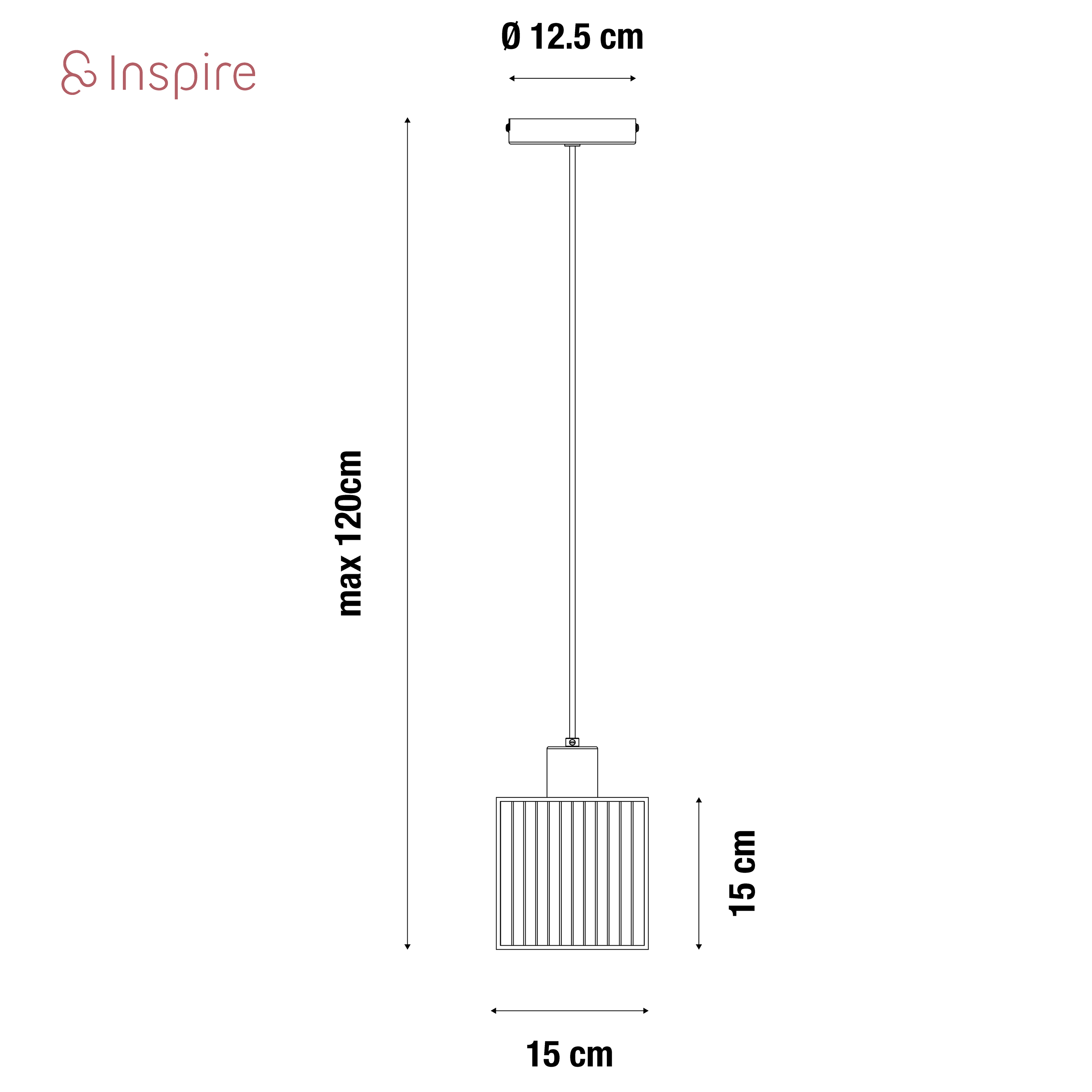 Lampa wisząca Gladys złota E27 Inspire - 5