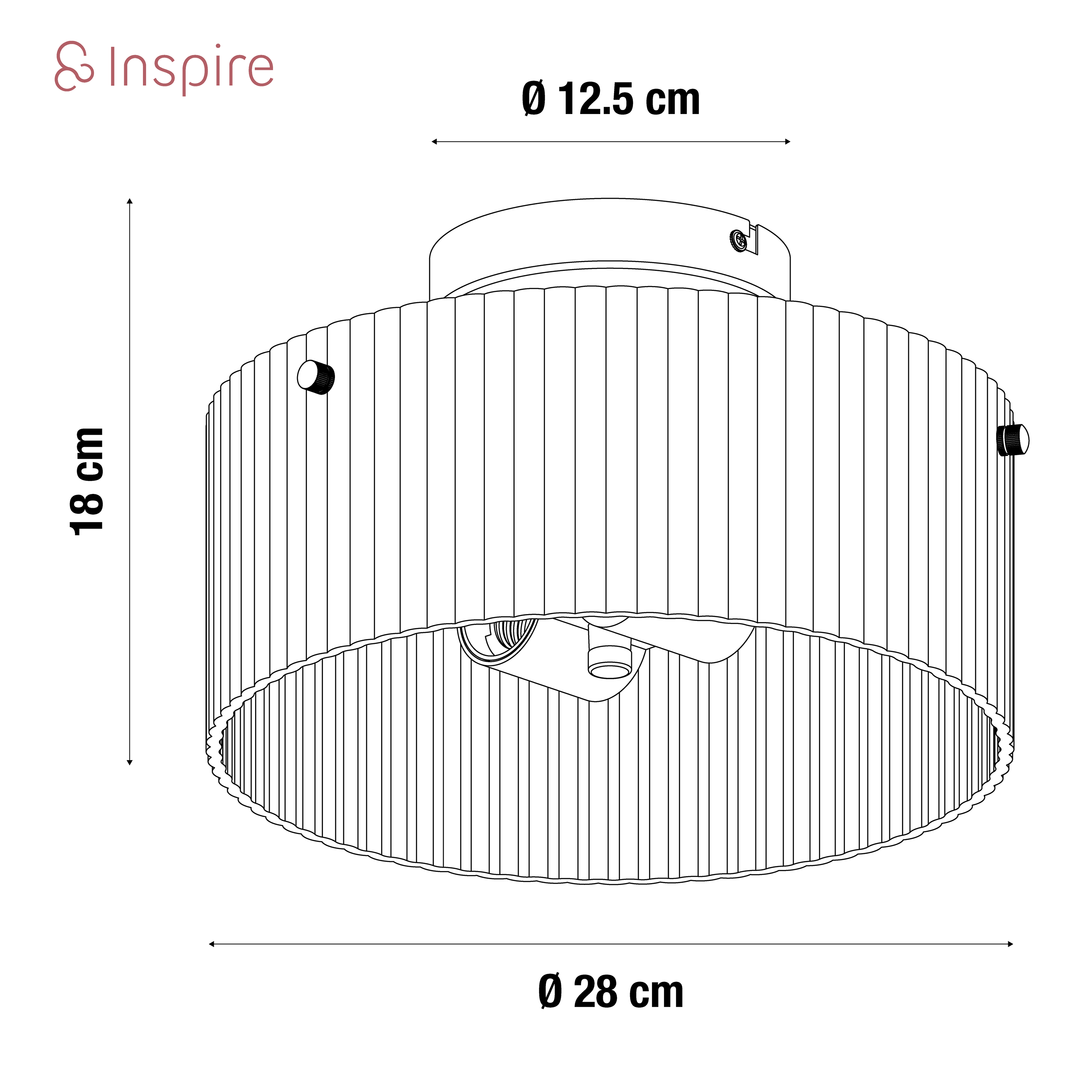 Lampa sufitowa Agrippina złota 2 x E27 Inspire - 4