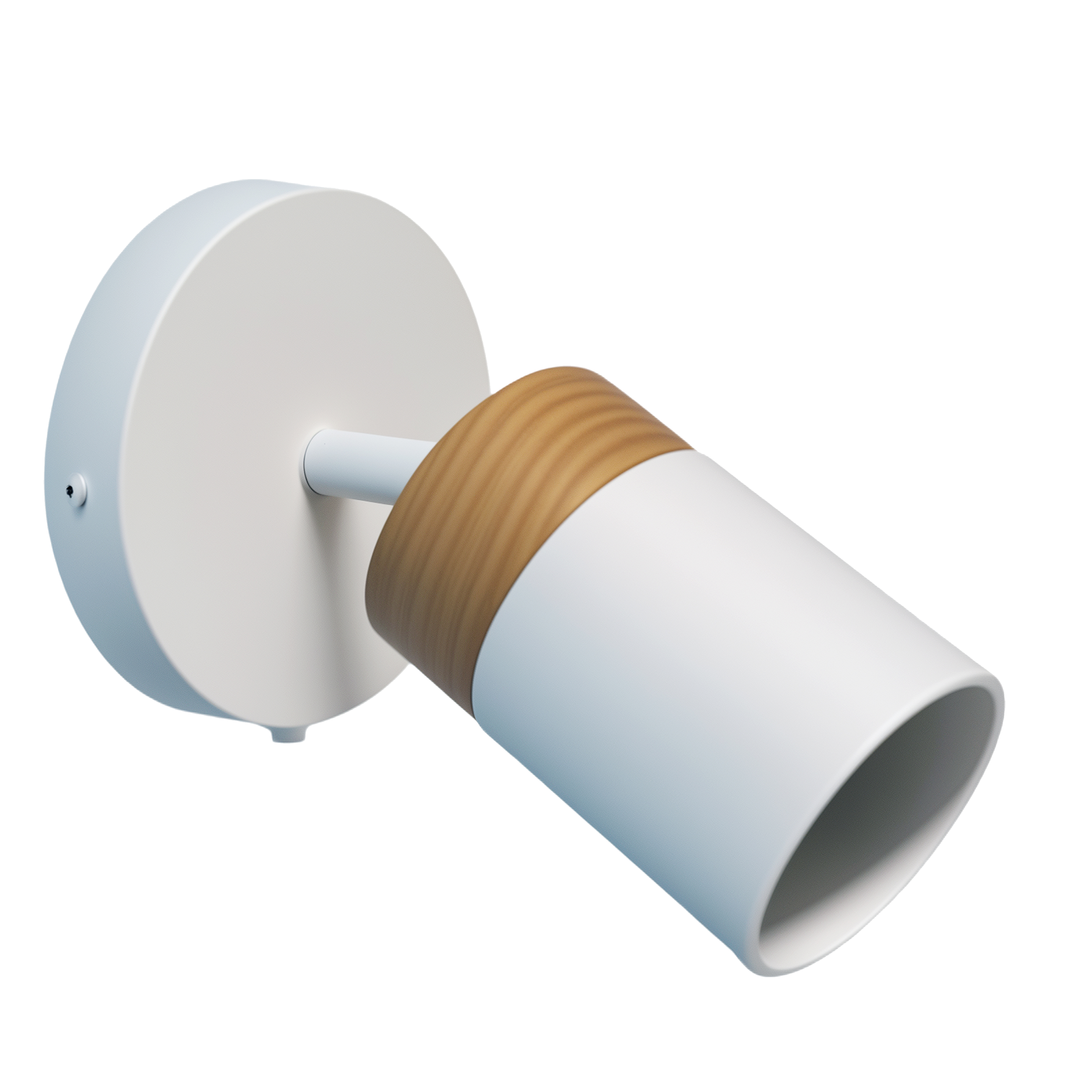 Reflektor Tyanna E14 biały z drewnem Inspire