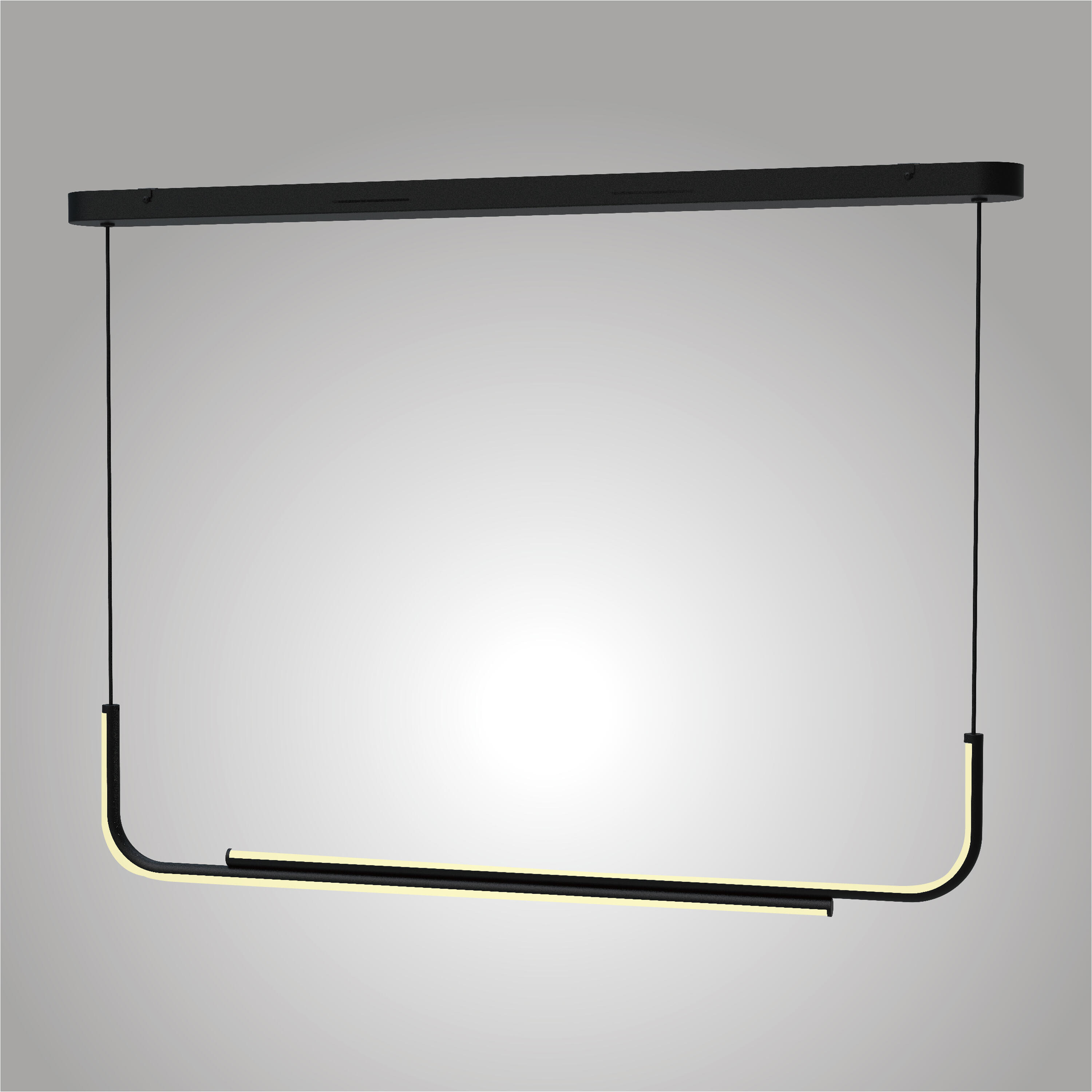 Lampa wisząca Led Ortega z pilotem 4300 lm czarna Inspire - 2