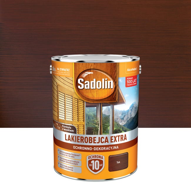 Lakierobejca do drewna extra 5 l tek sadolin 84305118