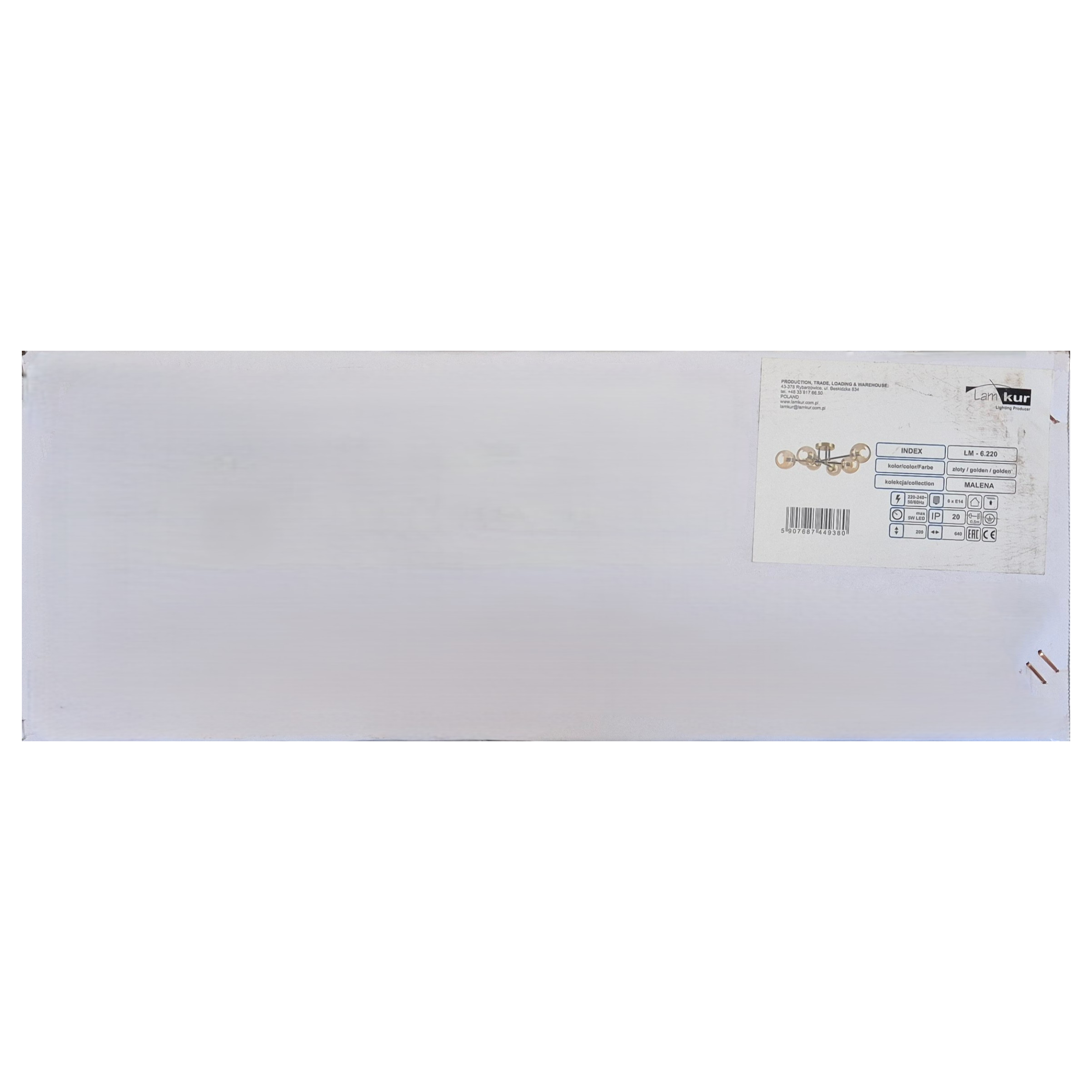 Lampa sufitowa Malena czarna 6 x E14 Lamkur - 10