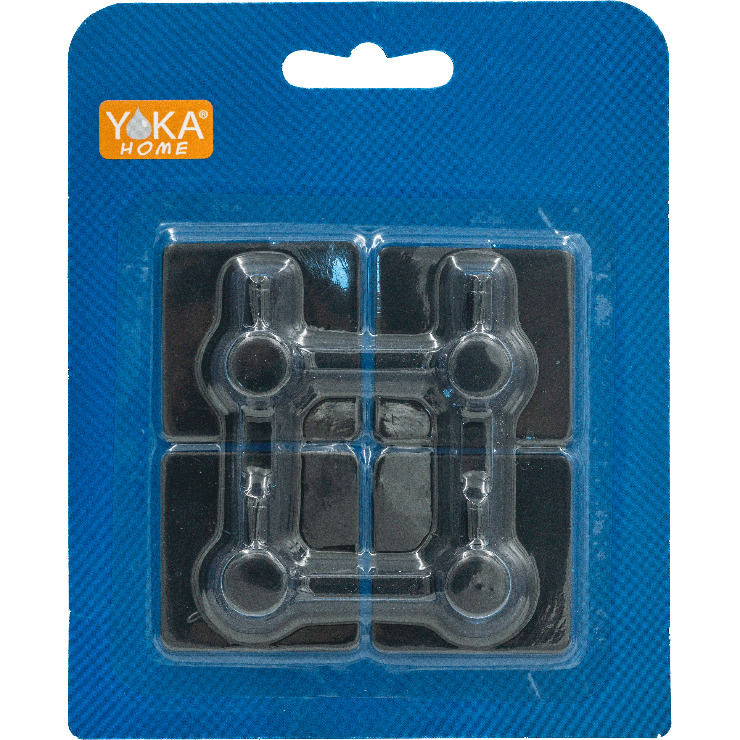 Haczyki łazienkowe samoprzylepny kwadratowy 4 szt. Yoka Home - 5