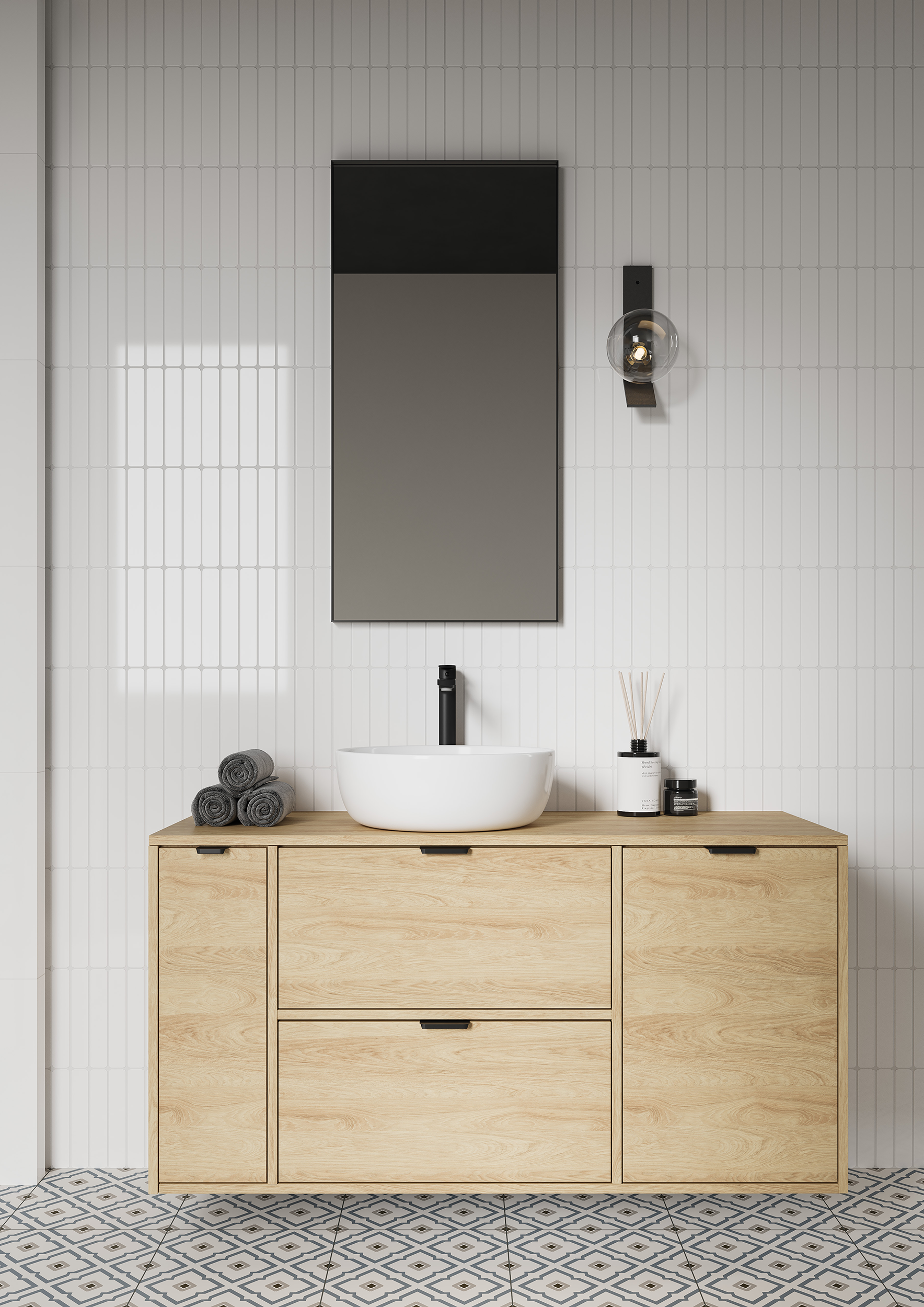 Szafka pod umywalkę wisząca Atrato 59.4x44.8x60.5 cm brązowa dąb Cersanit - 10