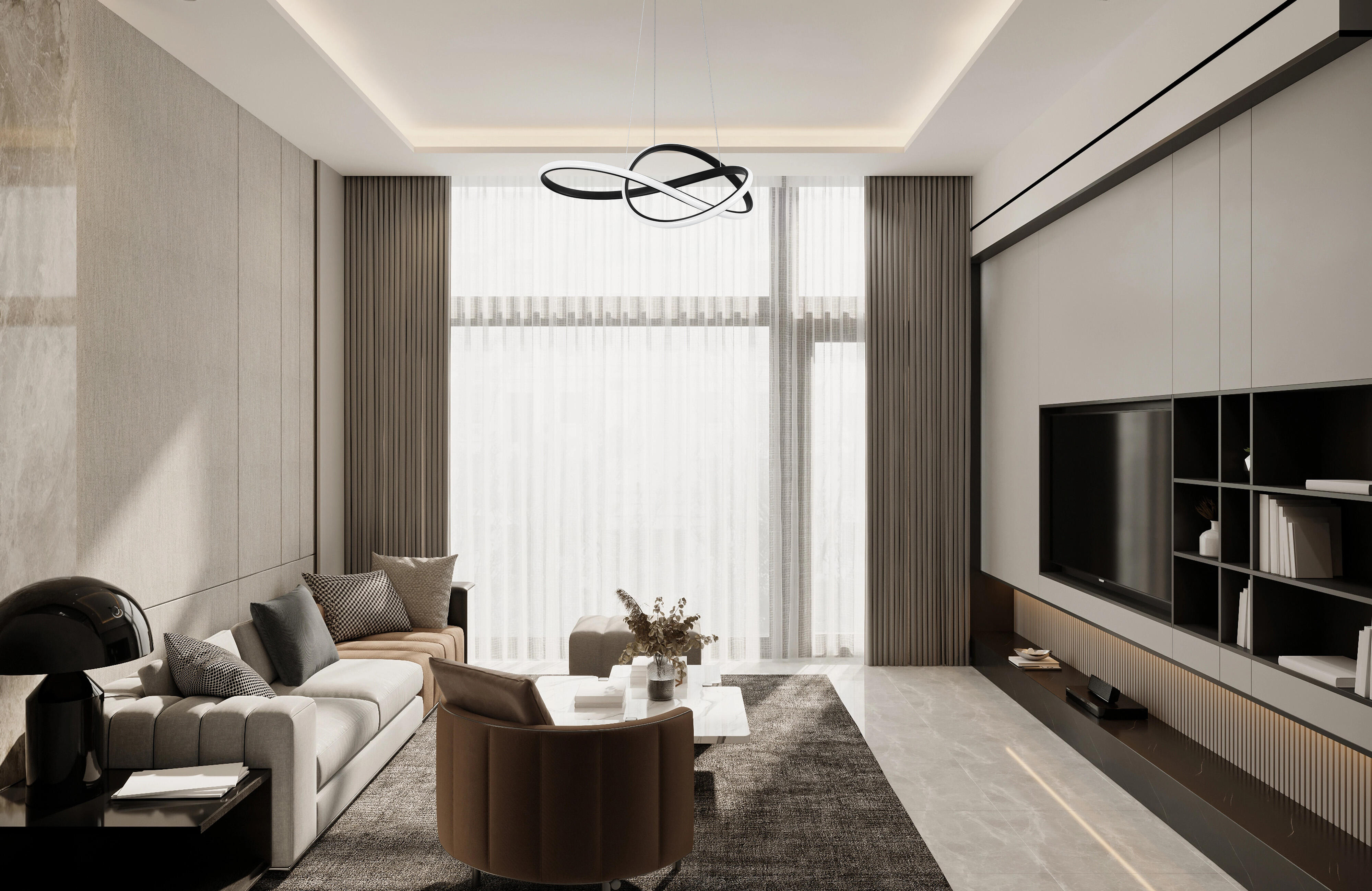 Lampa wisząca Megan 4000 LM 35 W czarna ACTIVEJET - 6